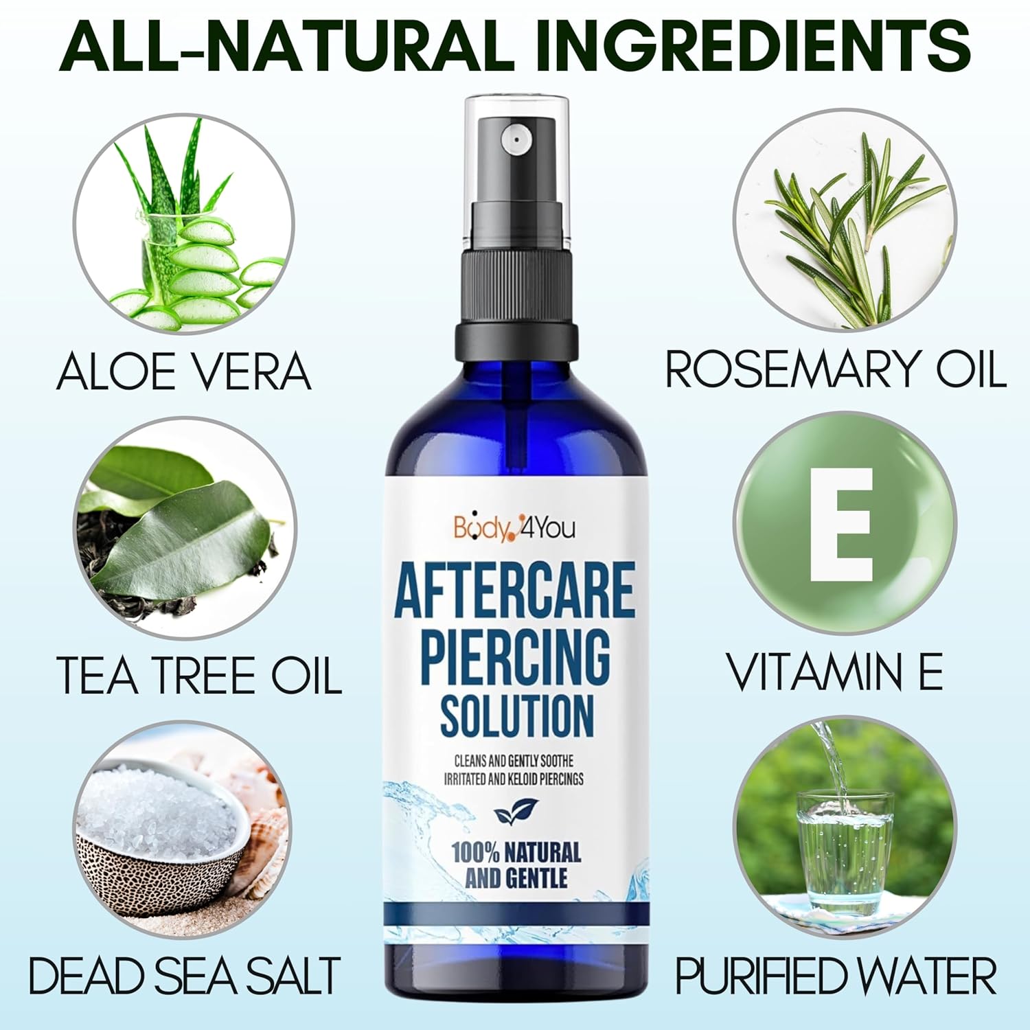 Piercing Aftercare Saline Spray - 2 Fl Oz