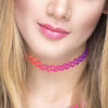 12PC Choker Necklace Set Colorful Flowers Stretch Elastic - BodyJ4you
