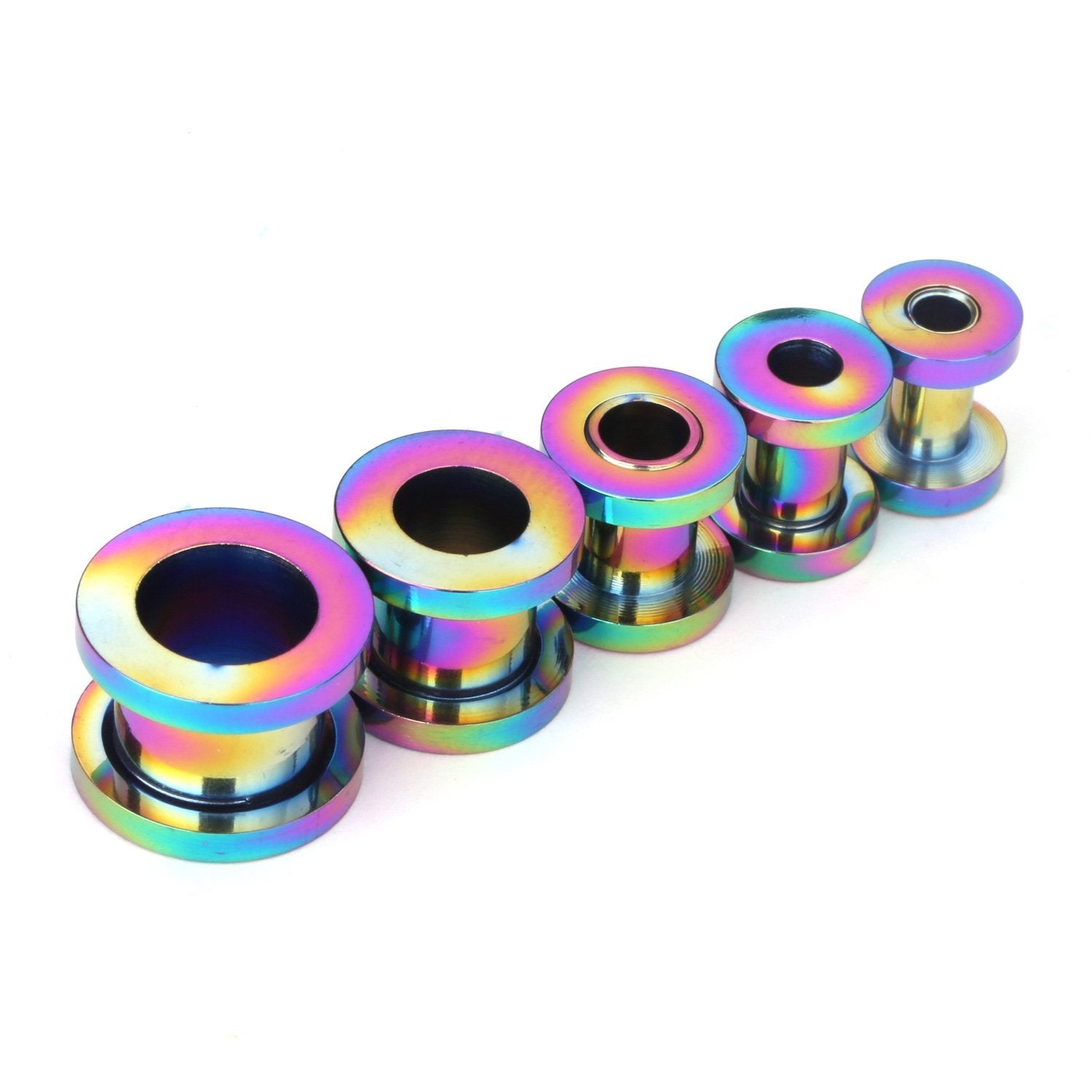 36PC Gauges Kit Stainless Steel 14G-00G Tapers Screw Fit Plug Ear Tunnels Set - BodyJ4you