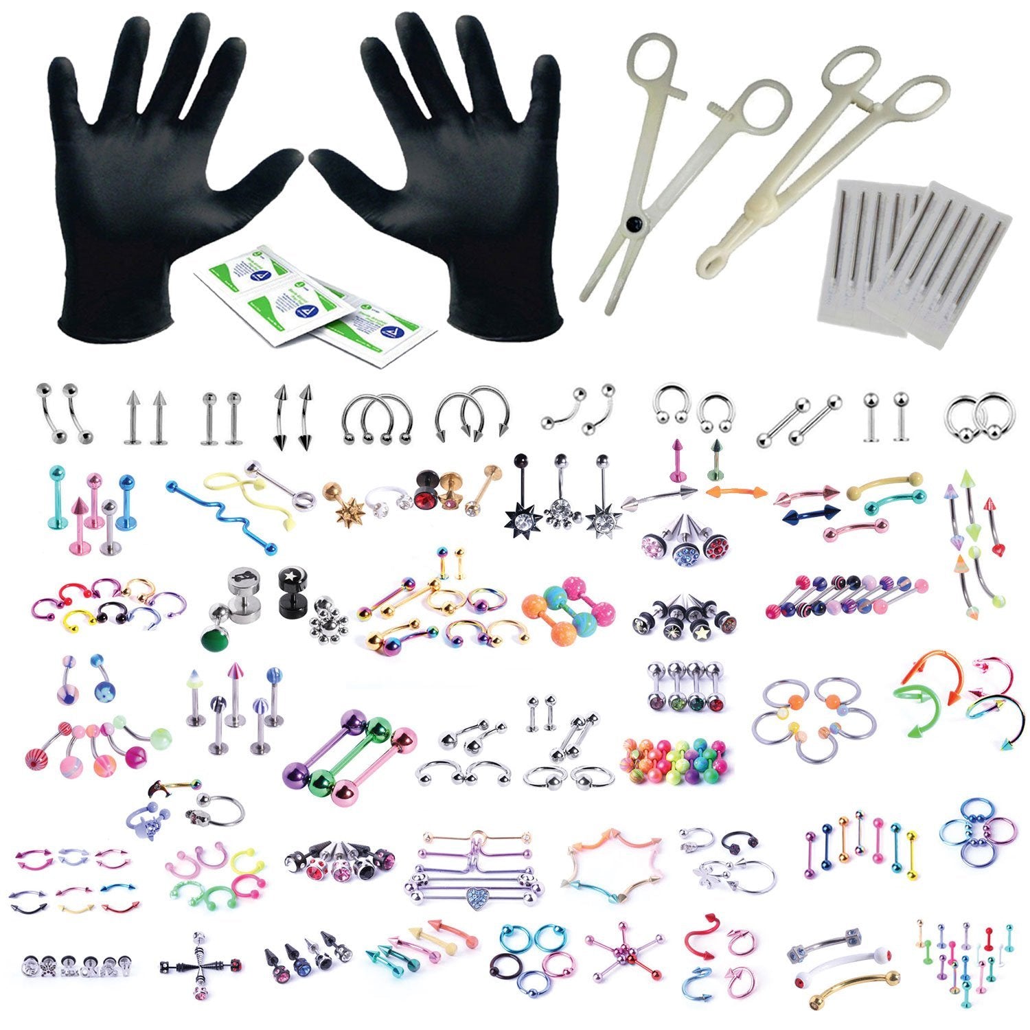 156PC Body Piercing Kit (14, 16G) – BodyJ4you