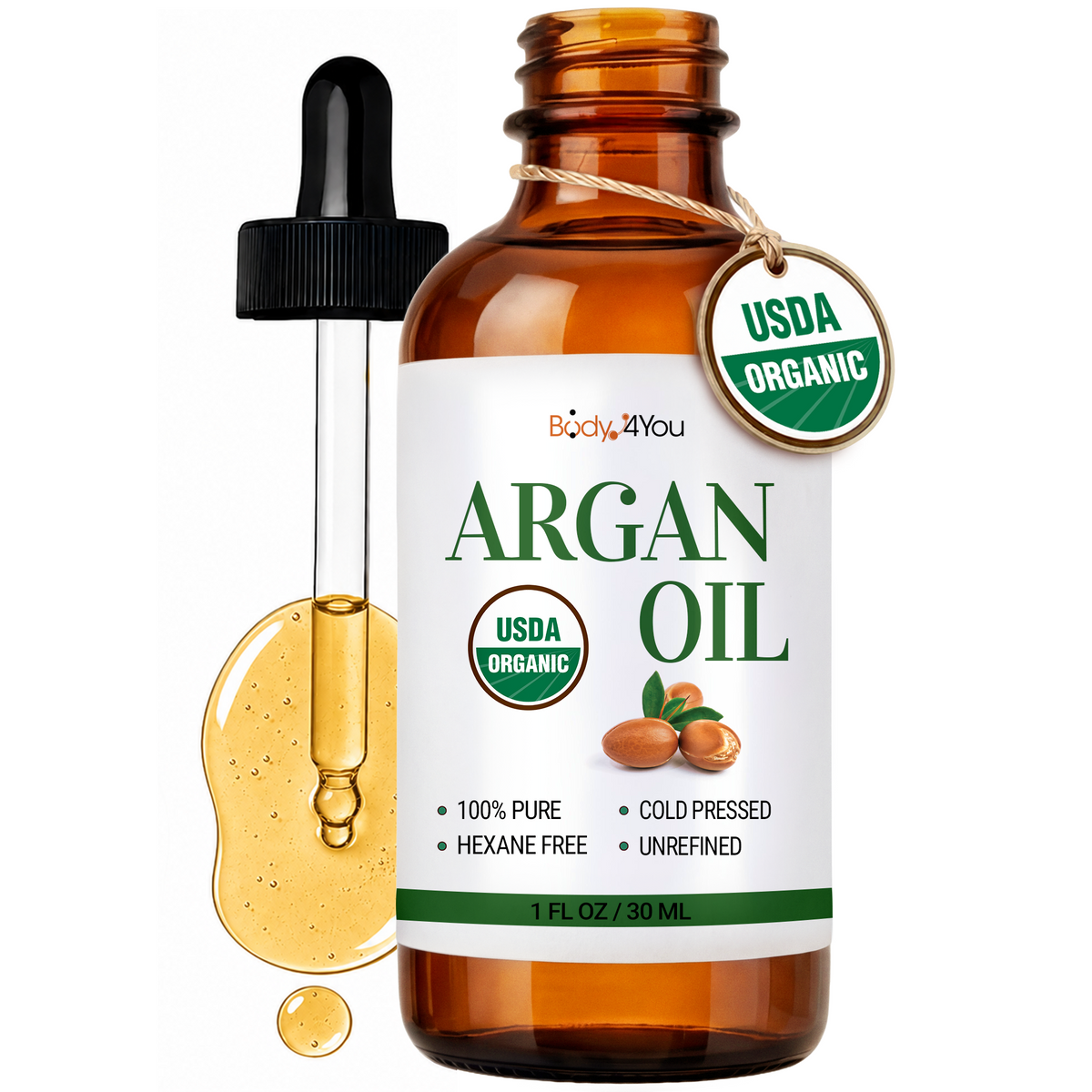 BodyJ4You Organic Argan Oil 1 Fl Oz