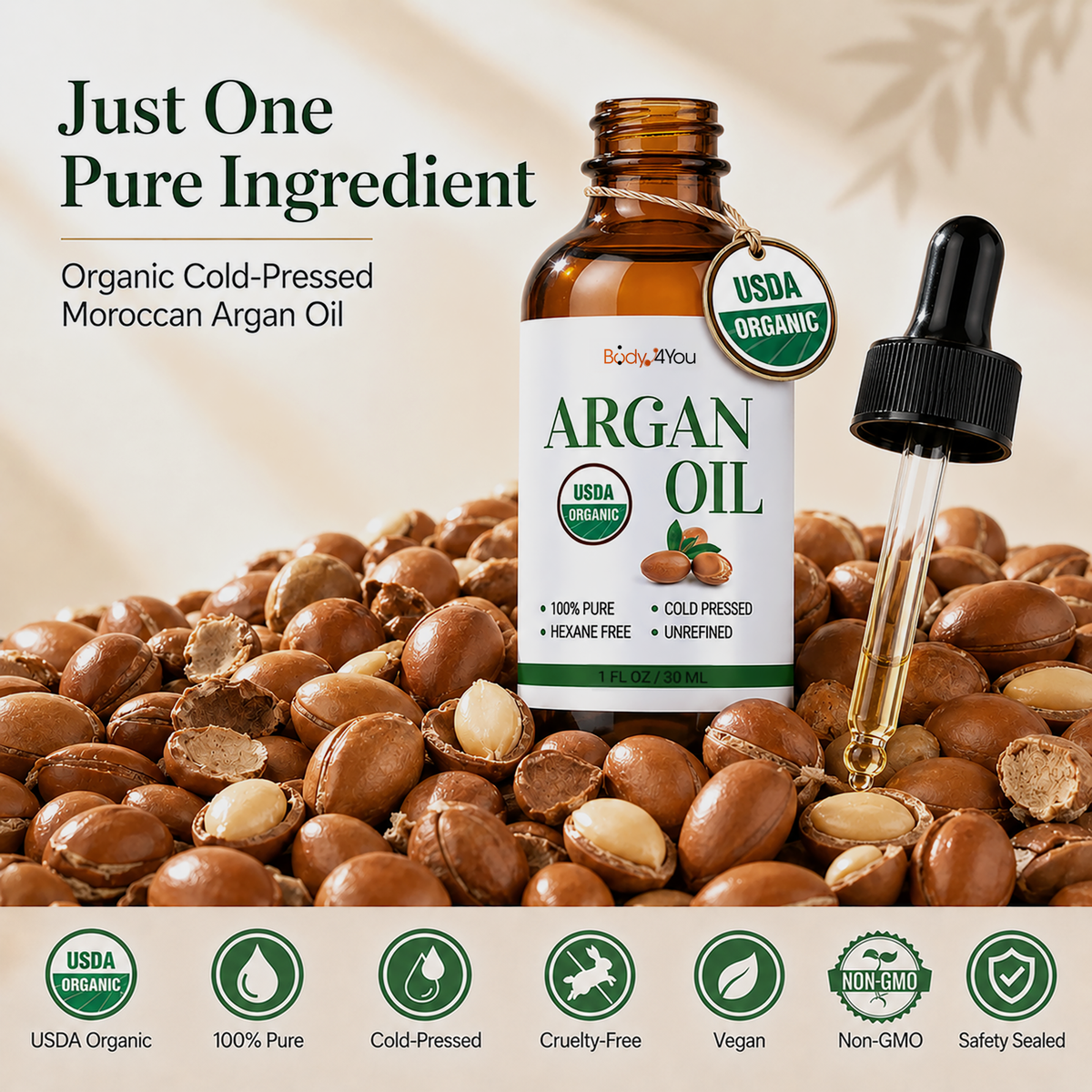 BodyJ4You Organic Argan Oil 1 Fl Oz product image 6