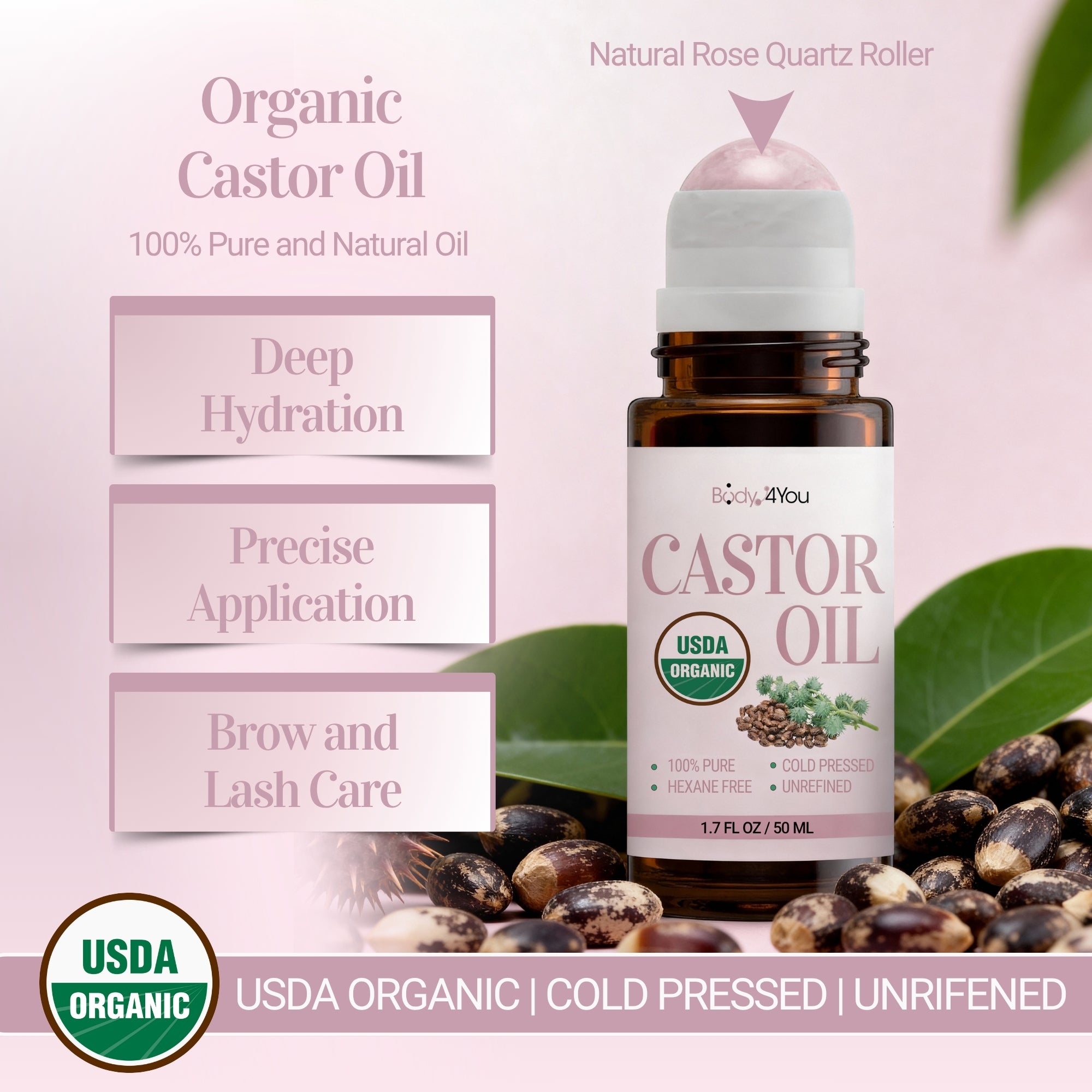 Organic Oil Roll On - 100% Pure Natural USDA