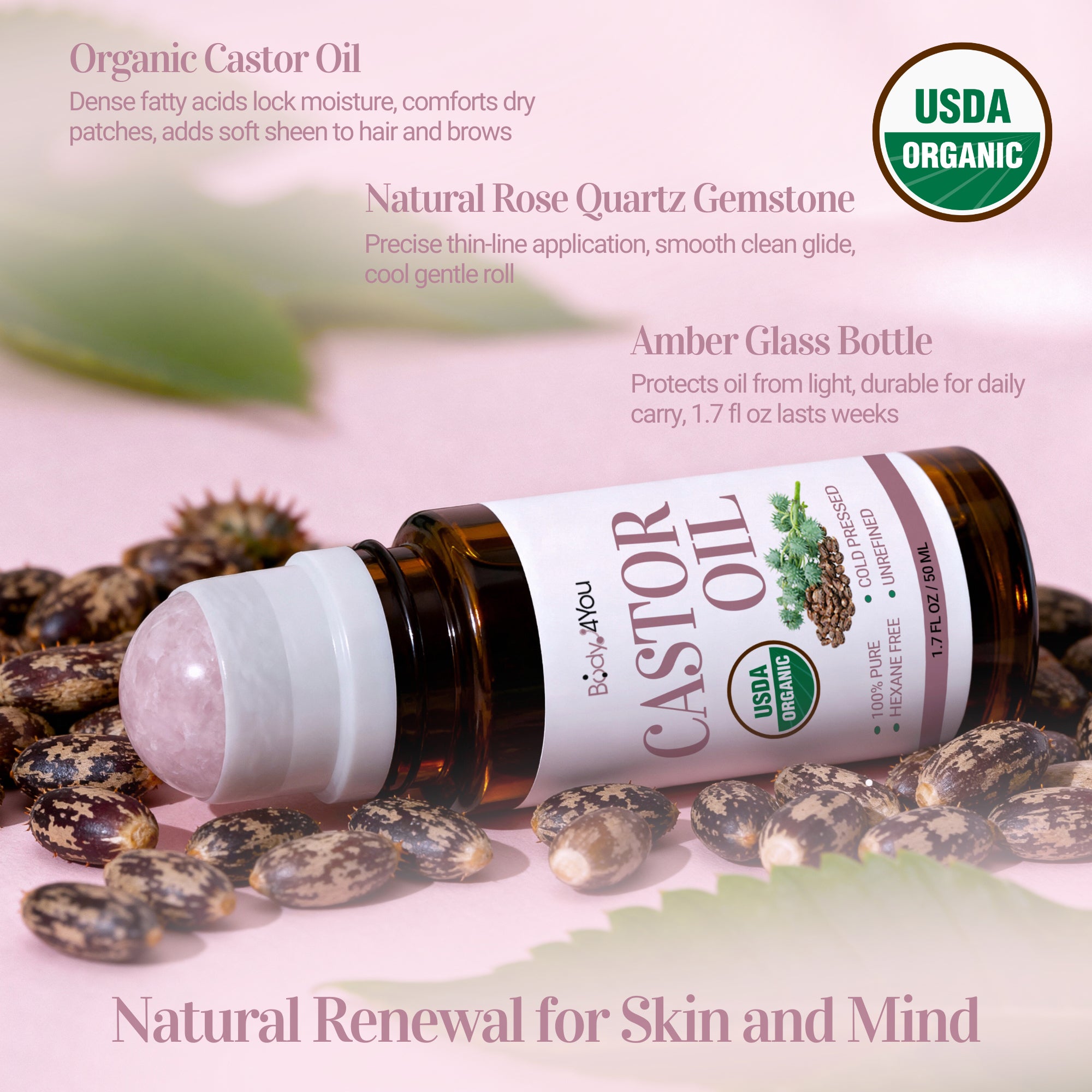 Organic Oil Roll On - 100% Pure Natural USDA