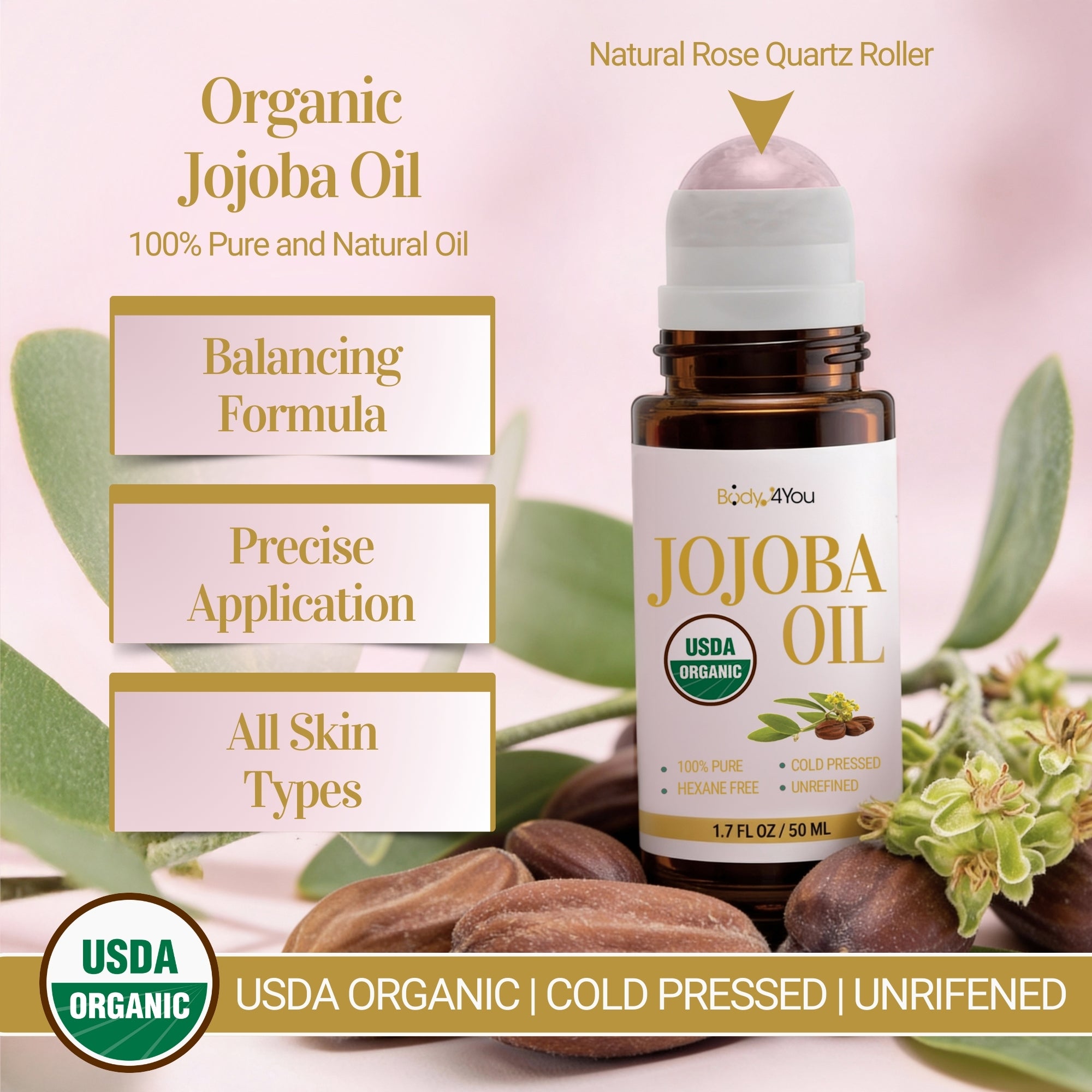 Organic Oil Roll On - 100% Pure Natural USDA