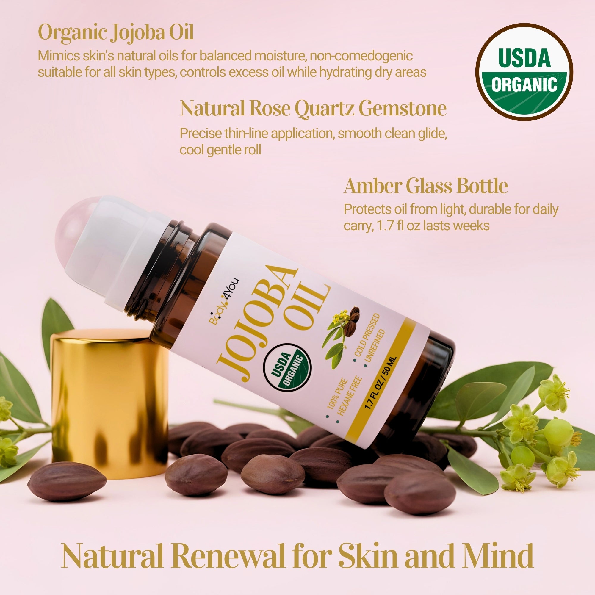 Organic Oil Roll On - 100% Pure Natural USDA