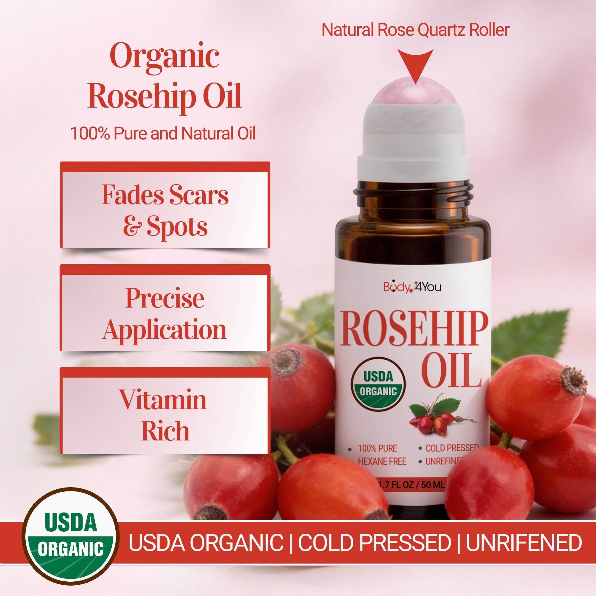 Organic Oil Roll On - 100% Pure Natural USDA