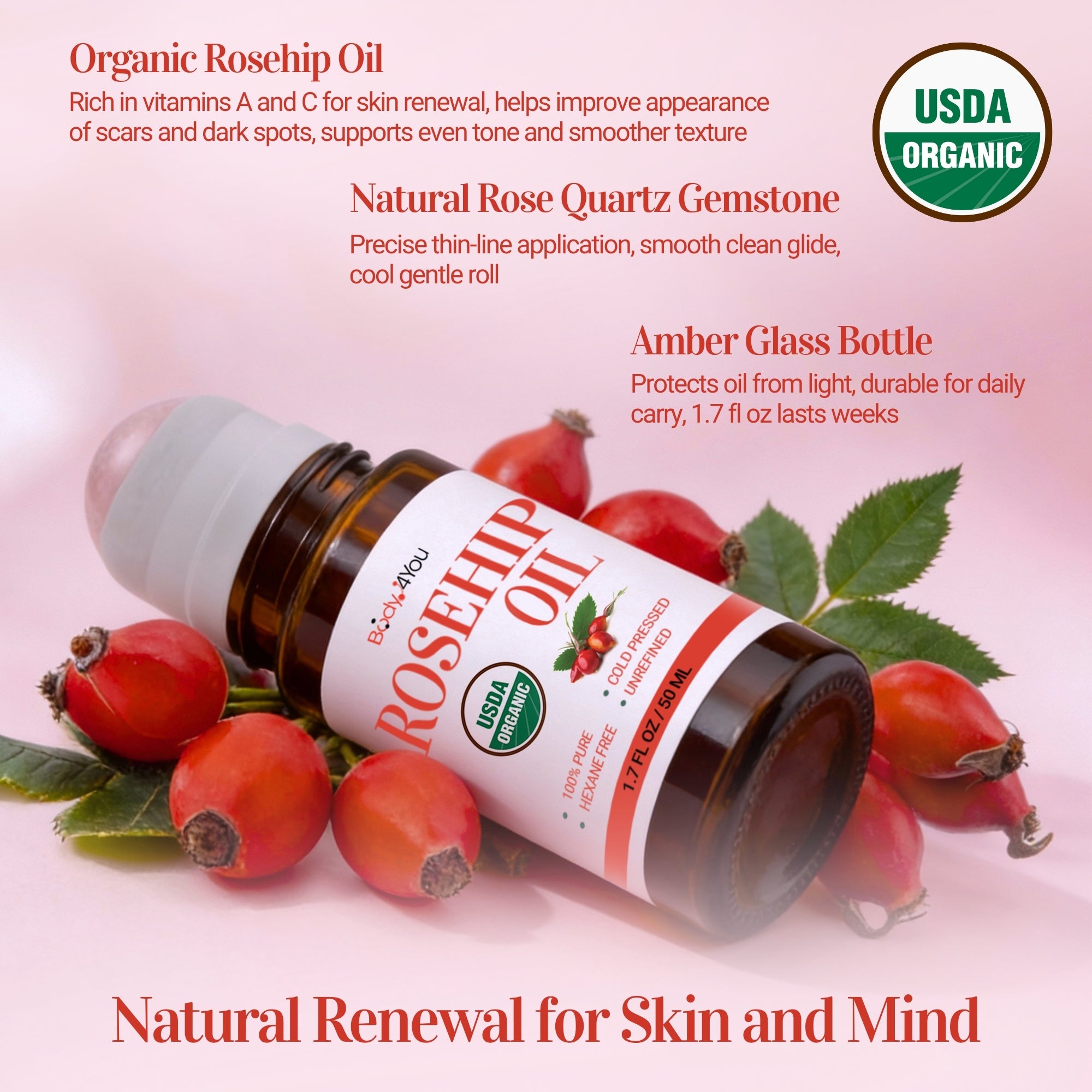 Organic Oil Roll On - 100% Pure Natural USDA