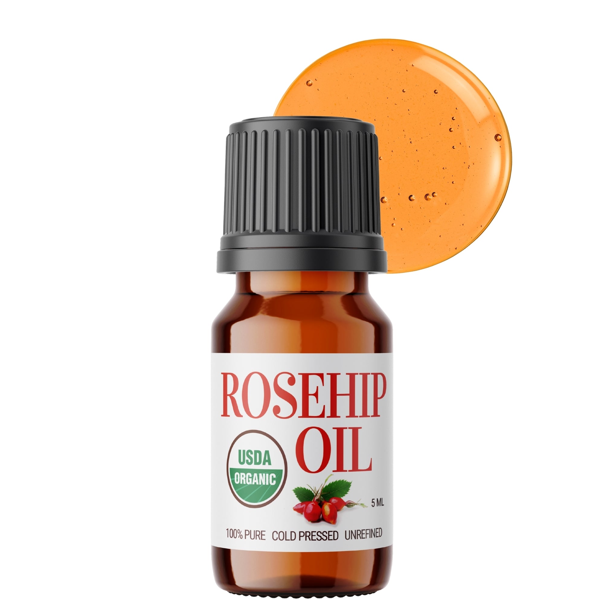 Organic Rosehip Oil - Pure 100% USDA Certified
