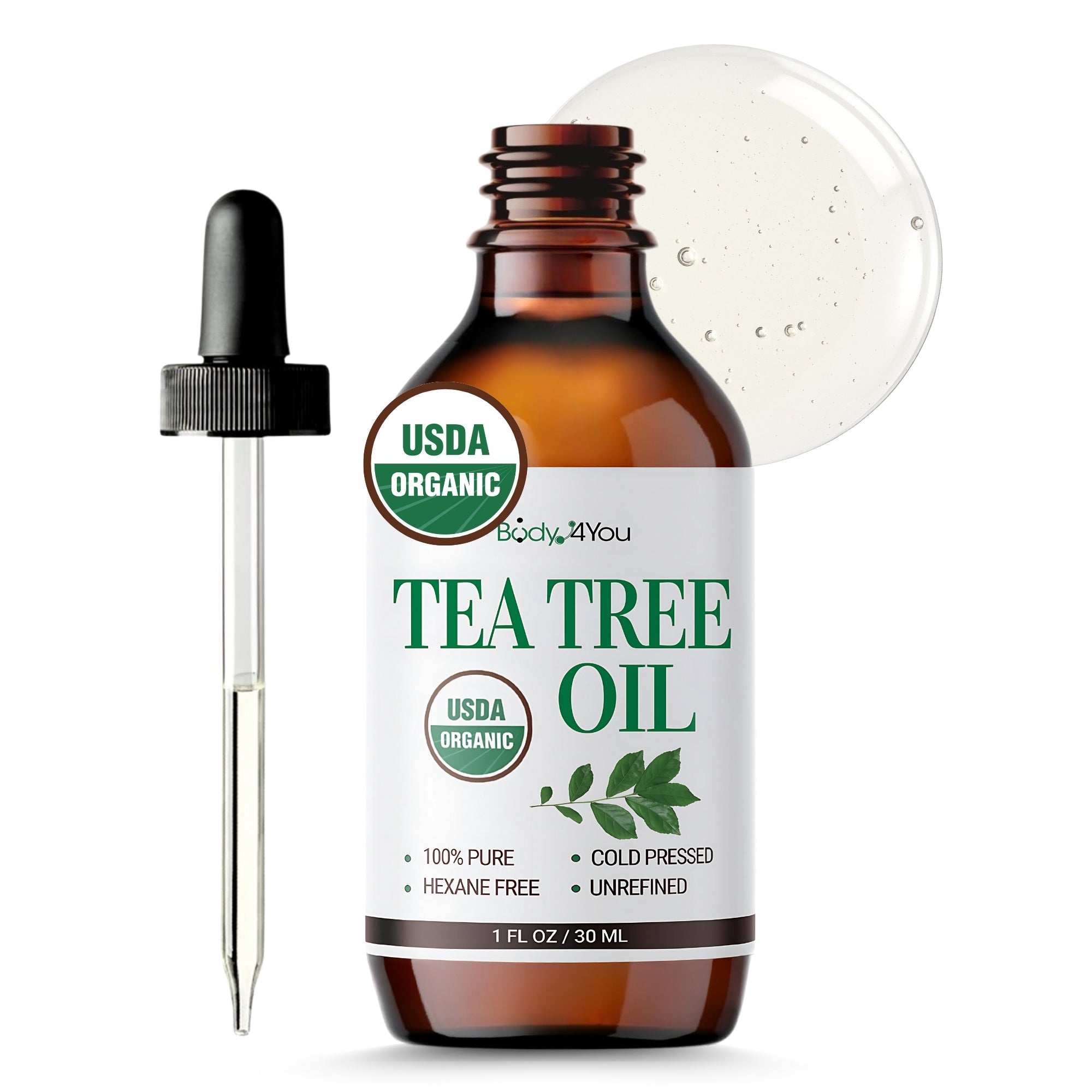 Organic Tea Tree Oil - Pure 100% USDA Certified