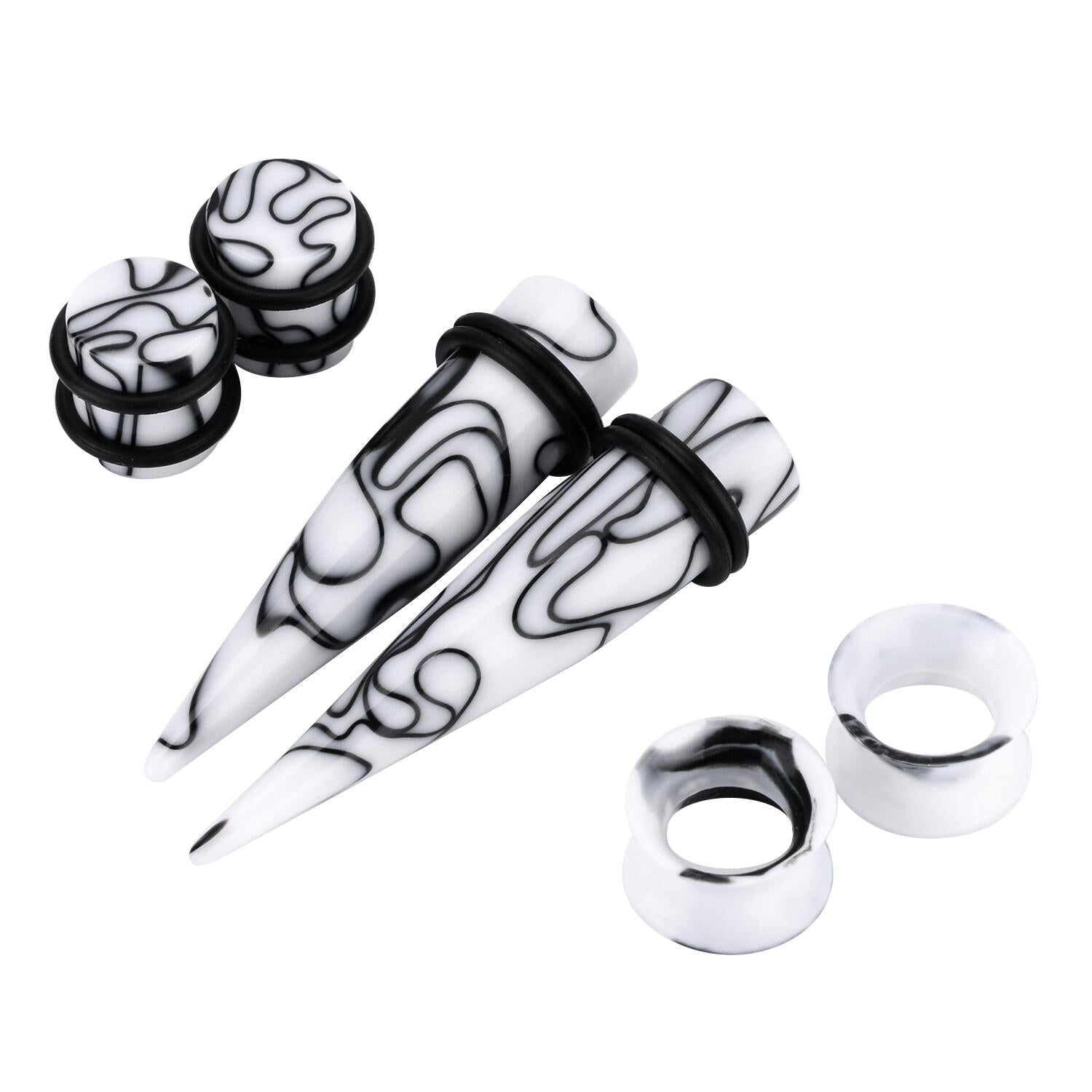 48PC Ear Stretching Kit (14G-00G) + Jojoba Oil