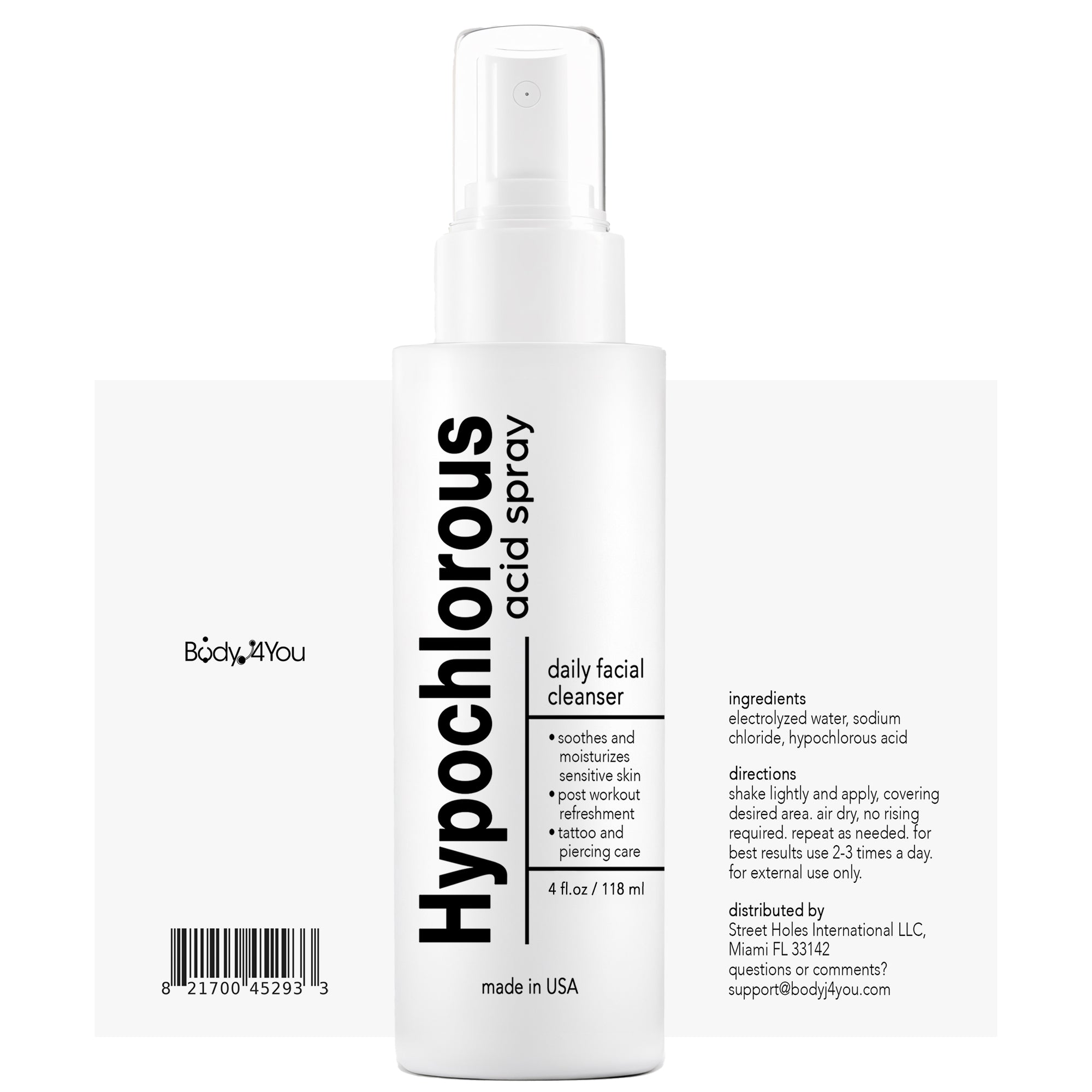 Hypochlorous Acid Face Spray - 4 Fl Oz – BodyJ4you