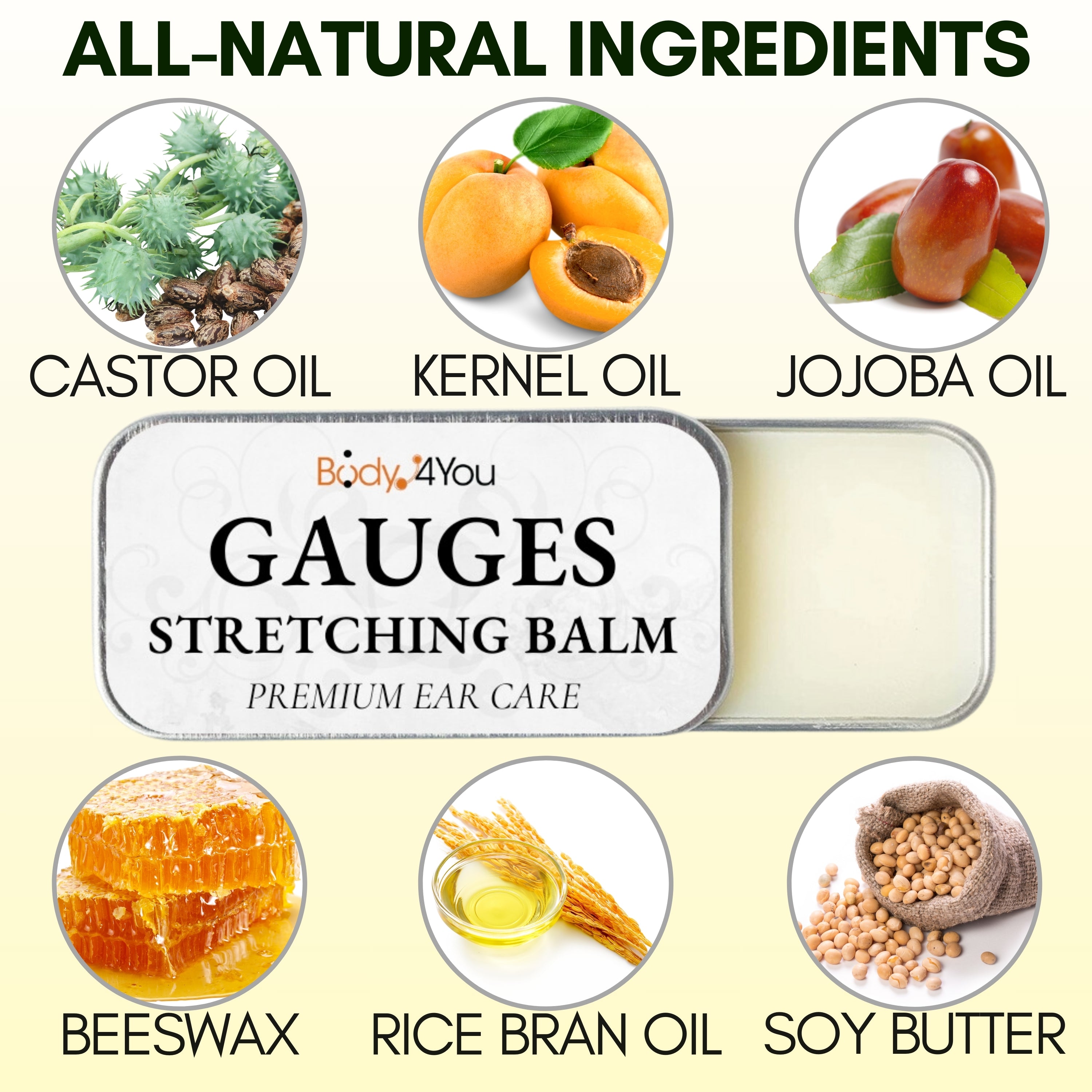 37PC Ear Stretching Kit (14G-00G) + Aftercare Balm