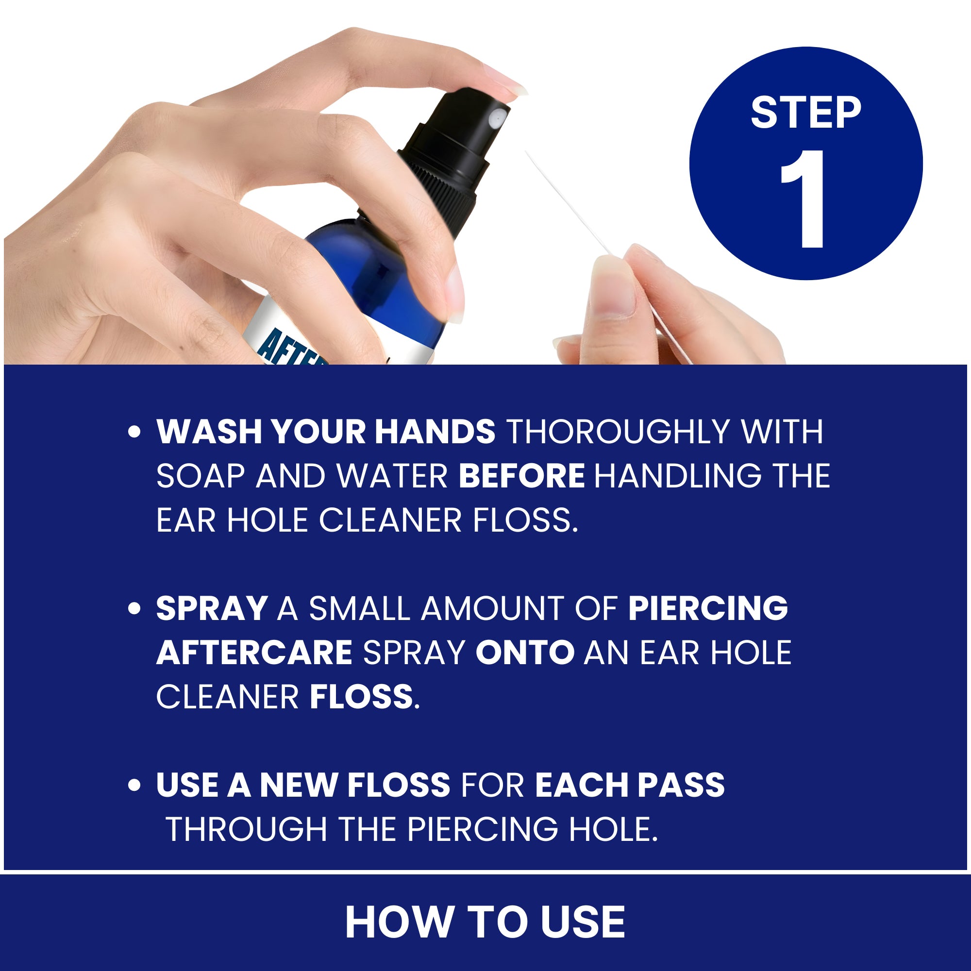 Complete Piercing Aftercare Kit + Cleaning Floss