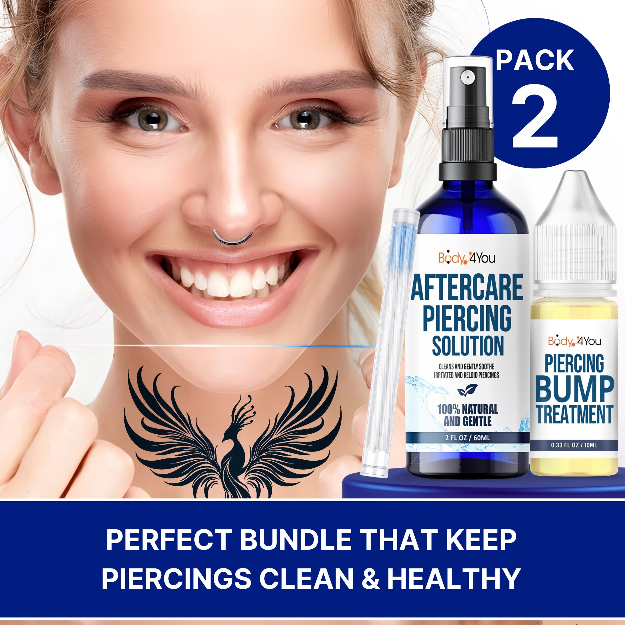 Complete Piercing Aftercare Kit + Cleaning Floss