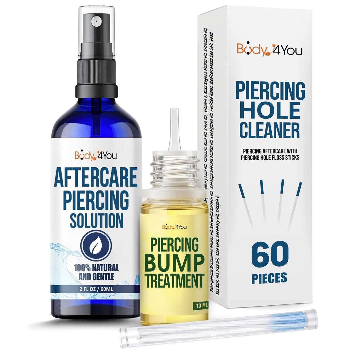 Complete Piercing Aftercare Kit + Cleaning Floss