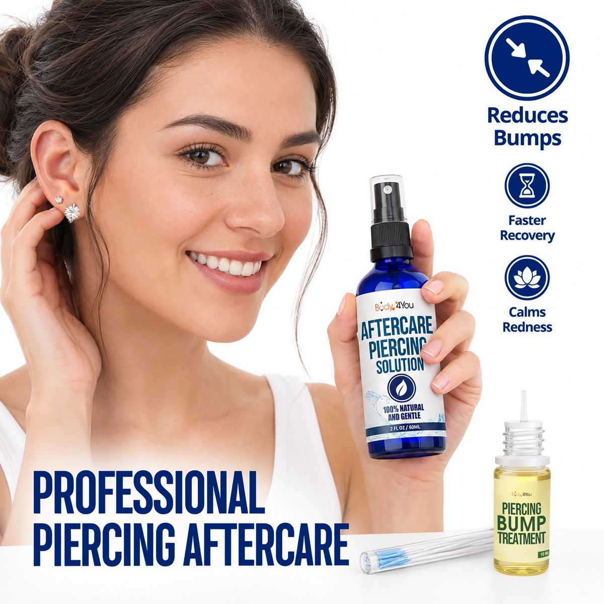 Complete Piercing Aftercare Kit + Cleaning Floss image 1