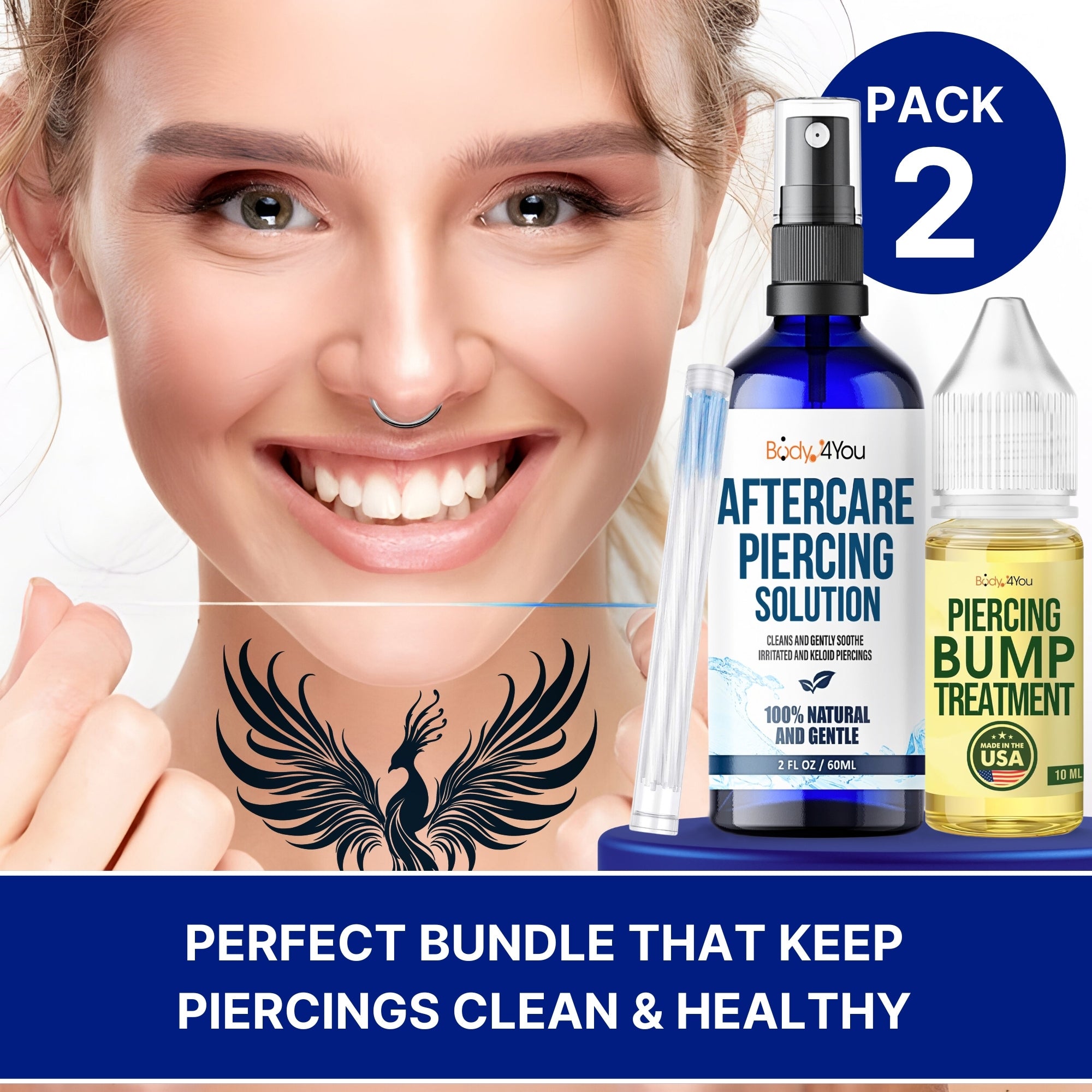 Complete Piercing Aftercare Kit + Cleaning Floss