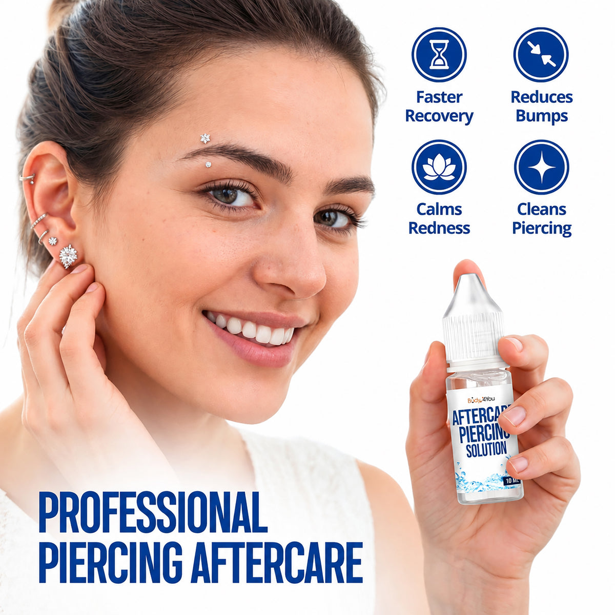 Piercing Aftercare Saline Drops - 0.33 Fl Oz detail 1