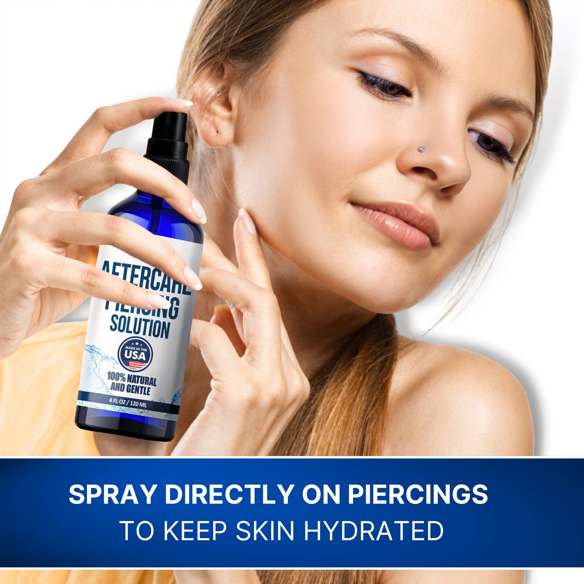 Piercing Aftercare Saline Spray - 4 Fl Oz