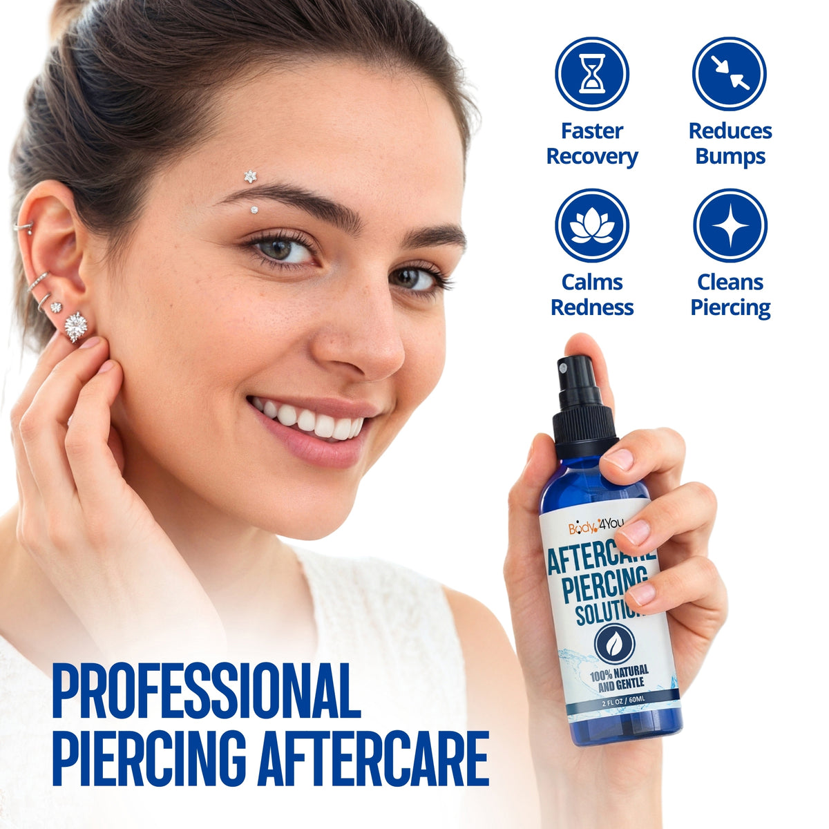 Piercing Aftercare Saline Spray - 2 Fl Oz detail 1