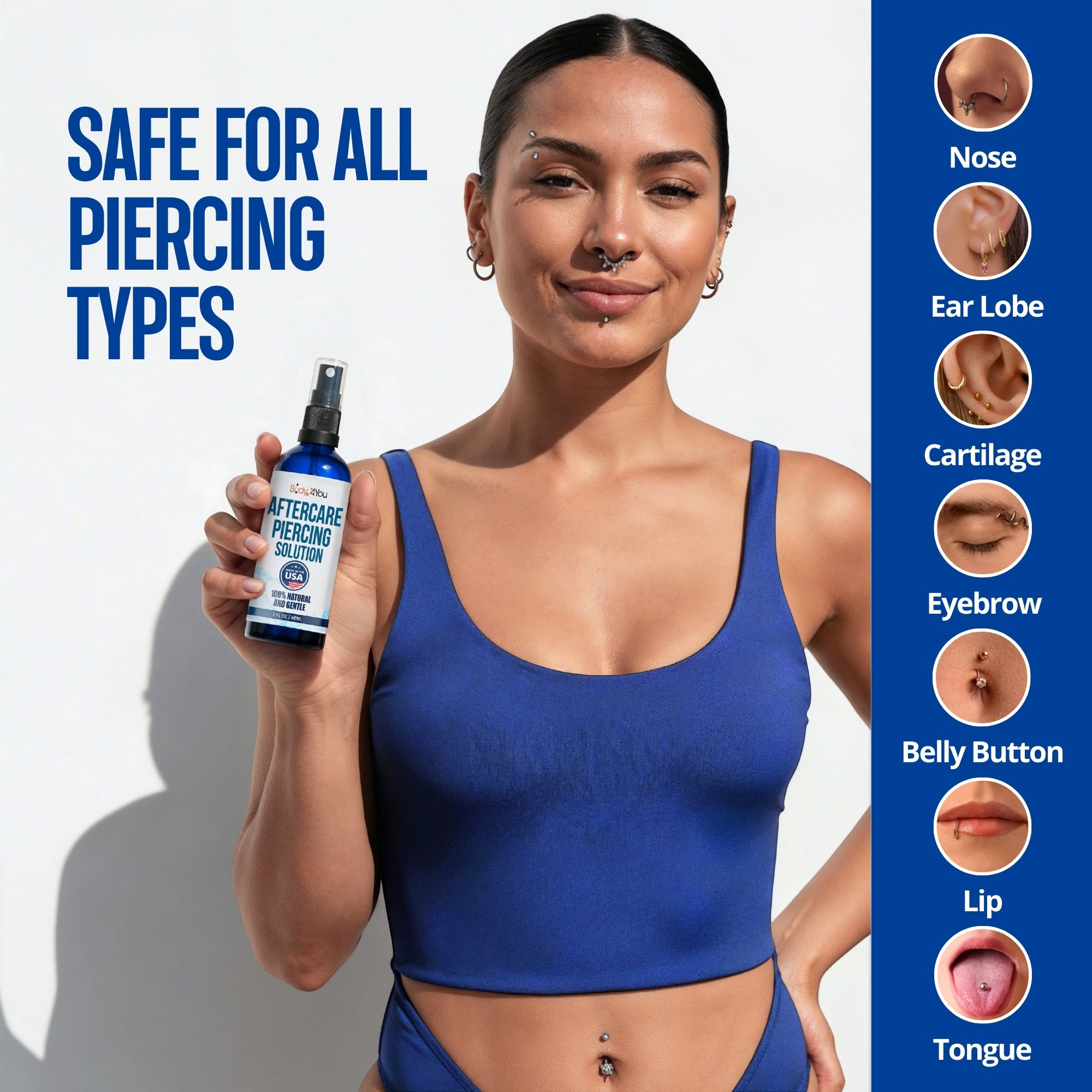 Piercing Aftercare Saline Spray - 2 Fl Oz