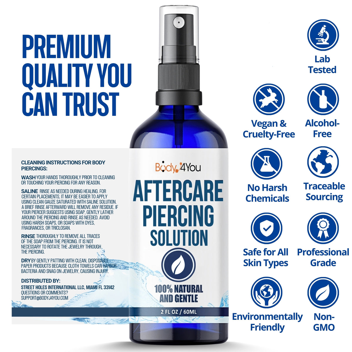 Piercing Aftercare Saline Spray - 2 Fl Oz detail 7