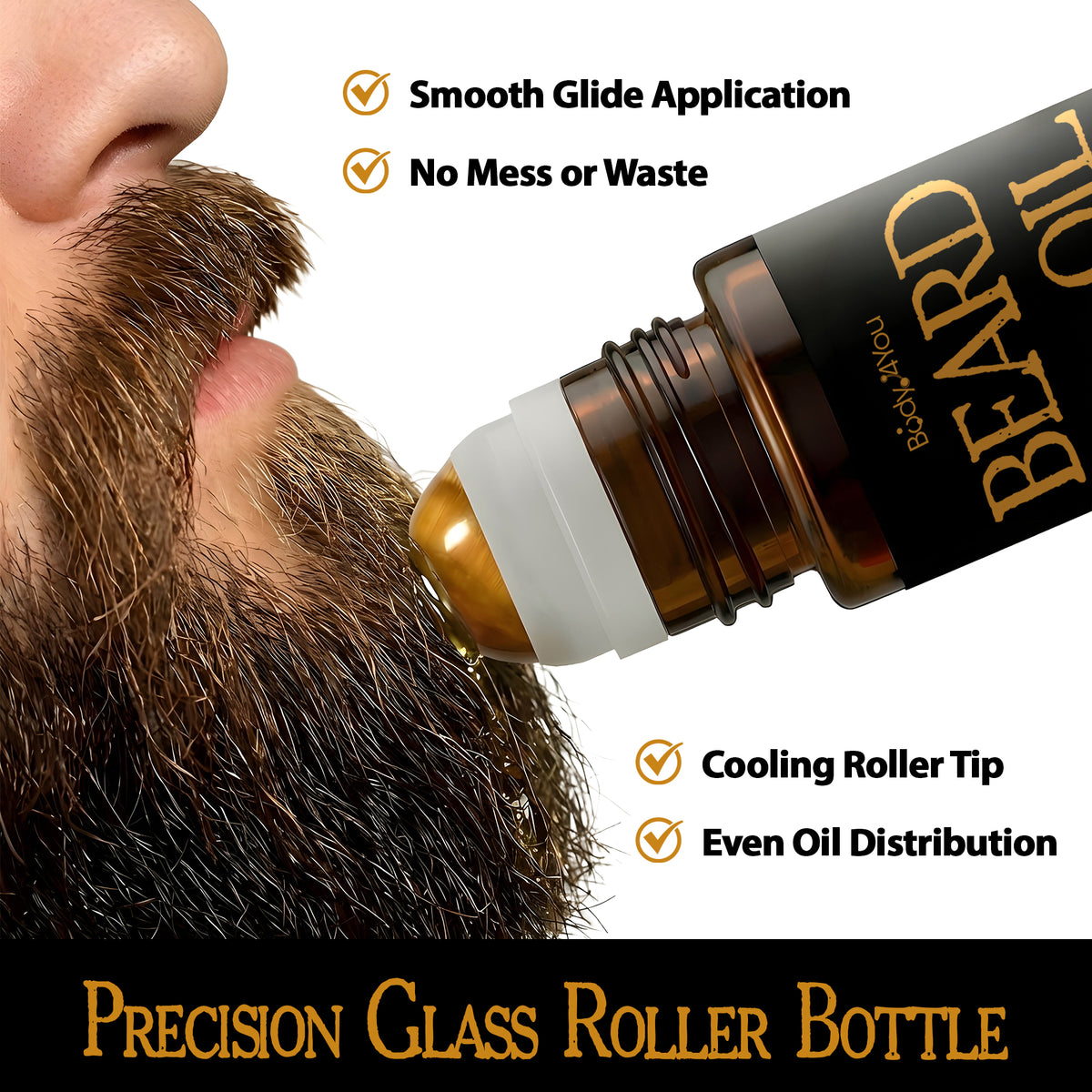 BodyJ4You Organic Beard Oil 1.7 Fl Oz Roll-On product image 4