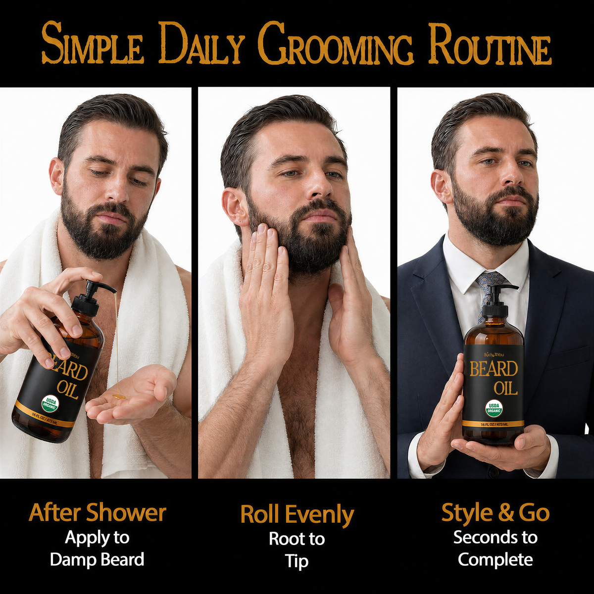 BodyJ4You Organic Beard Oil 16 Fl Oz product image 5