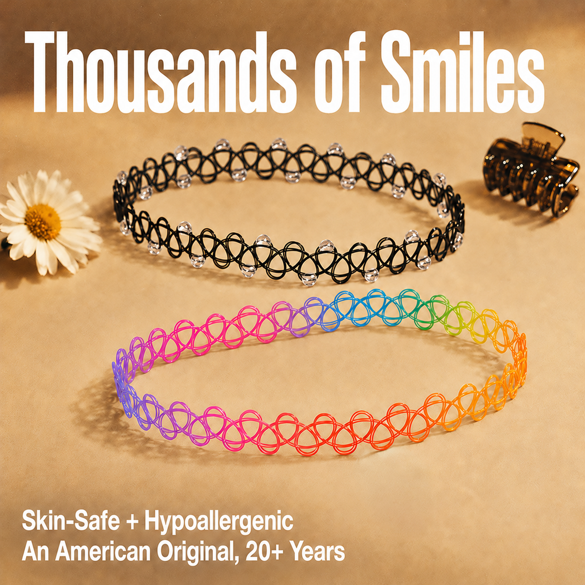 BodyJ4You 12PC Colorful Tattoo Choker Necklace Set PT07