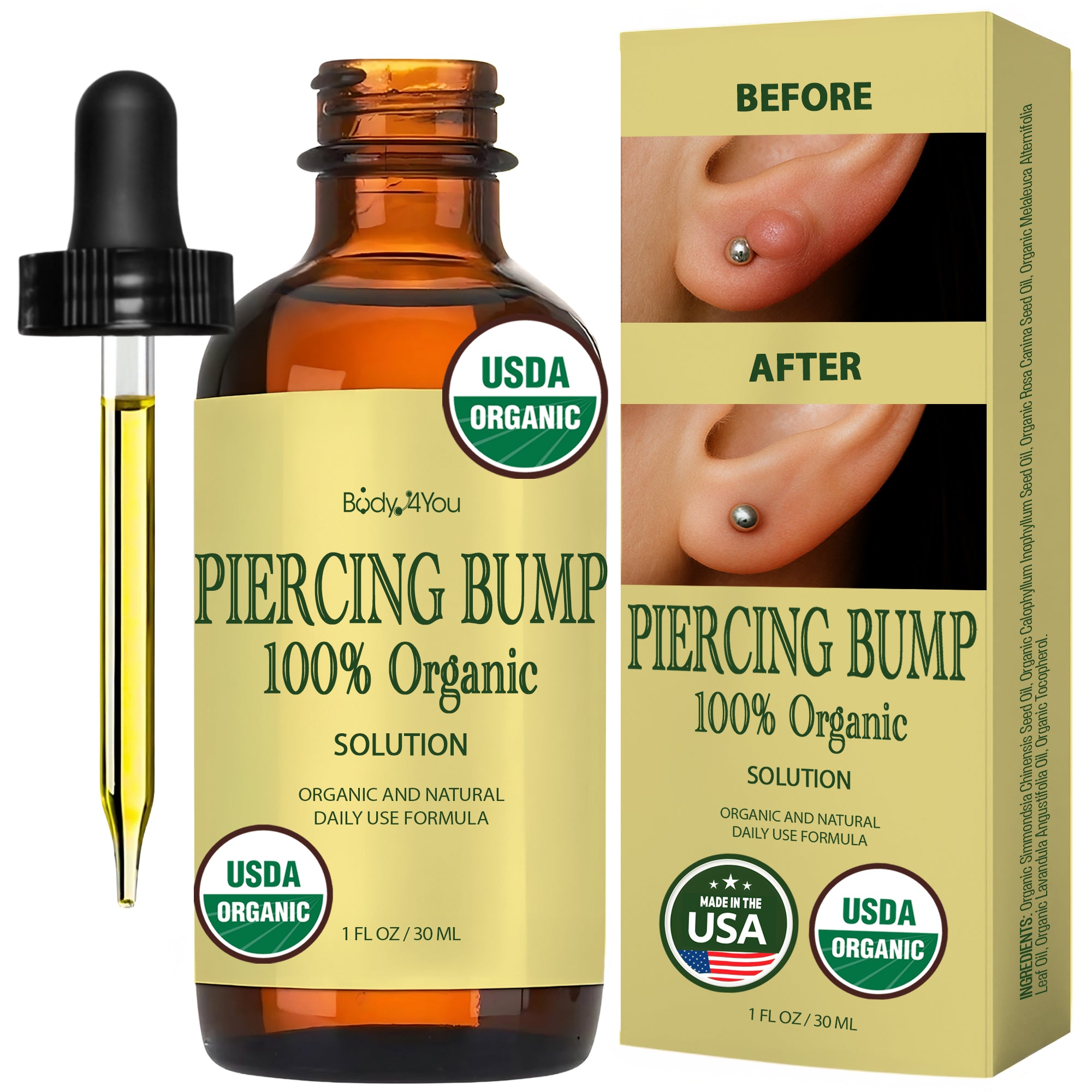 Organic Piercing Aftercare Oil Blend - 1 Fl Oz