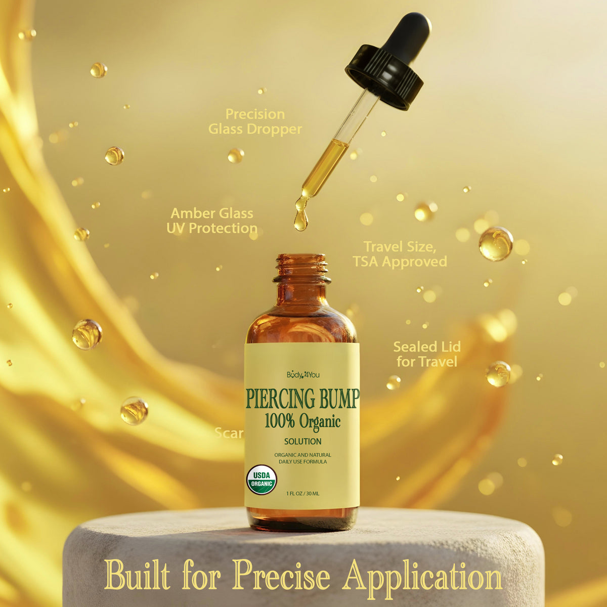 BodyJ4You Organic Piercing Aftercare Oil Blend - 1 Fl Oz image 7
