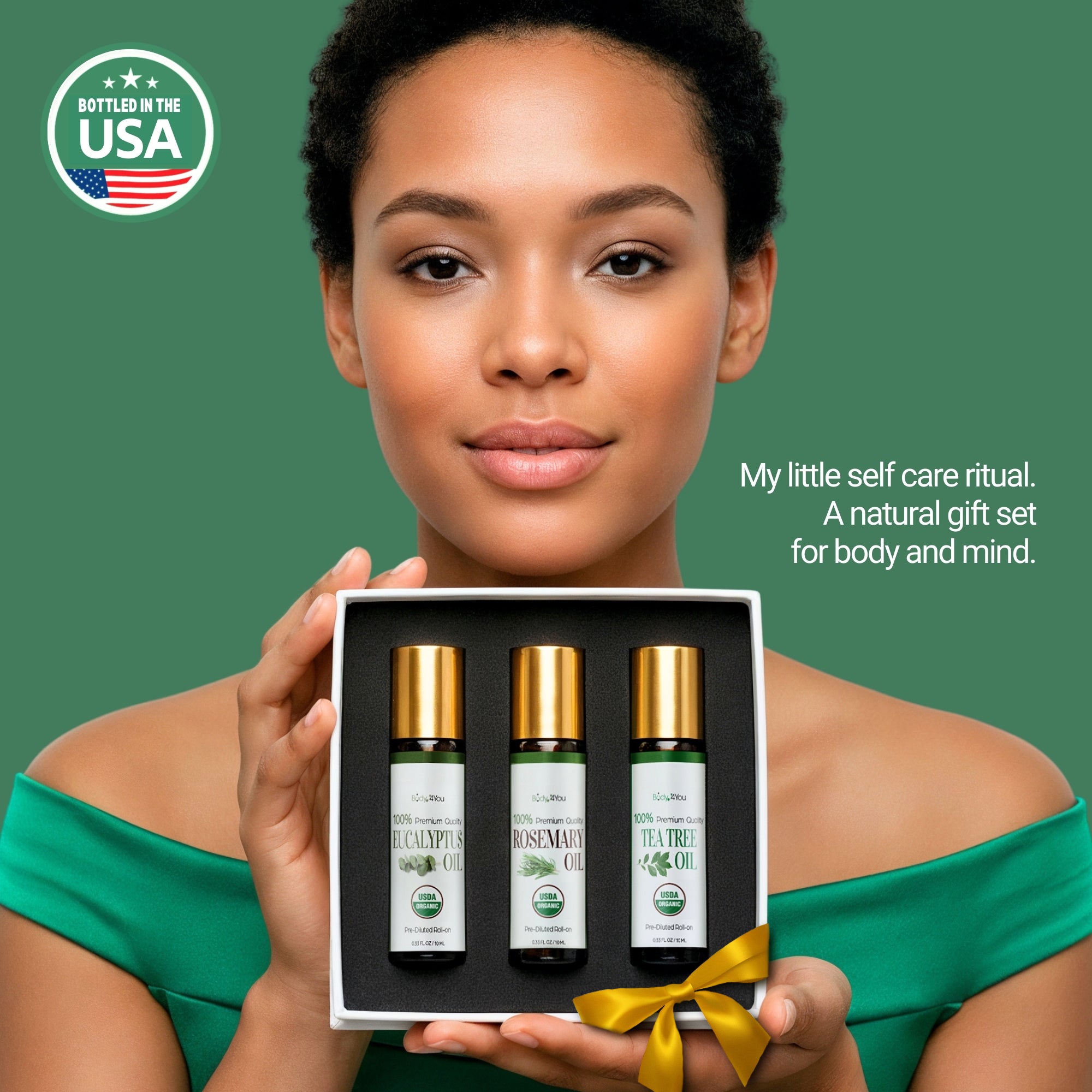 3PC Essential Oils Gift Set - Pure 100% USDA Organic