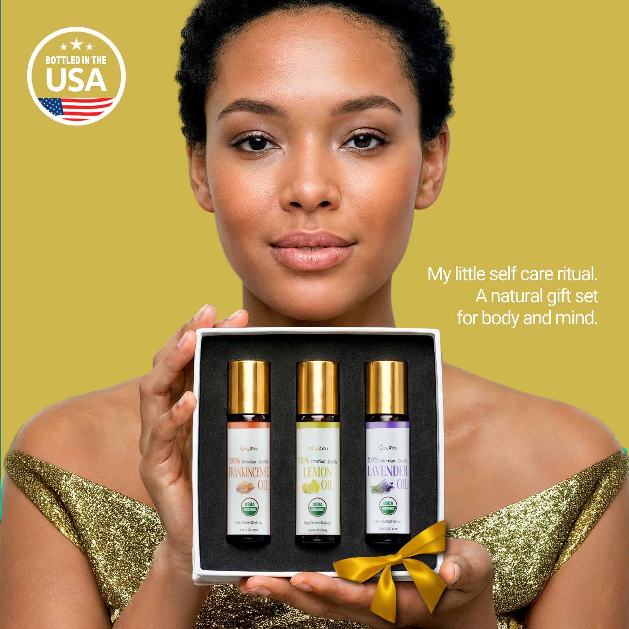 3PC Essential Oils Gift Set - Pure 100% USDA Organic