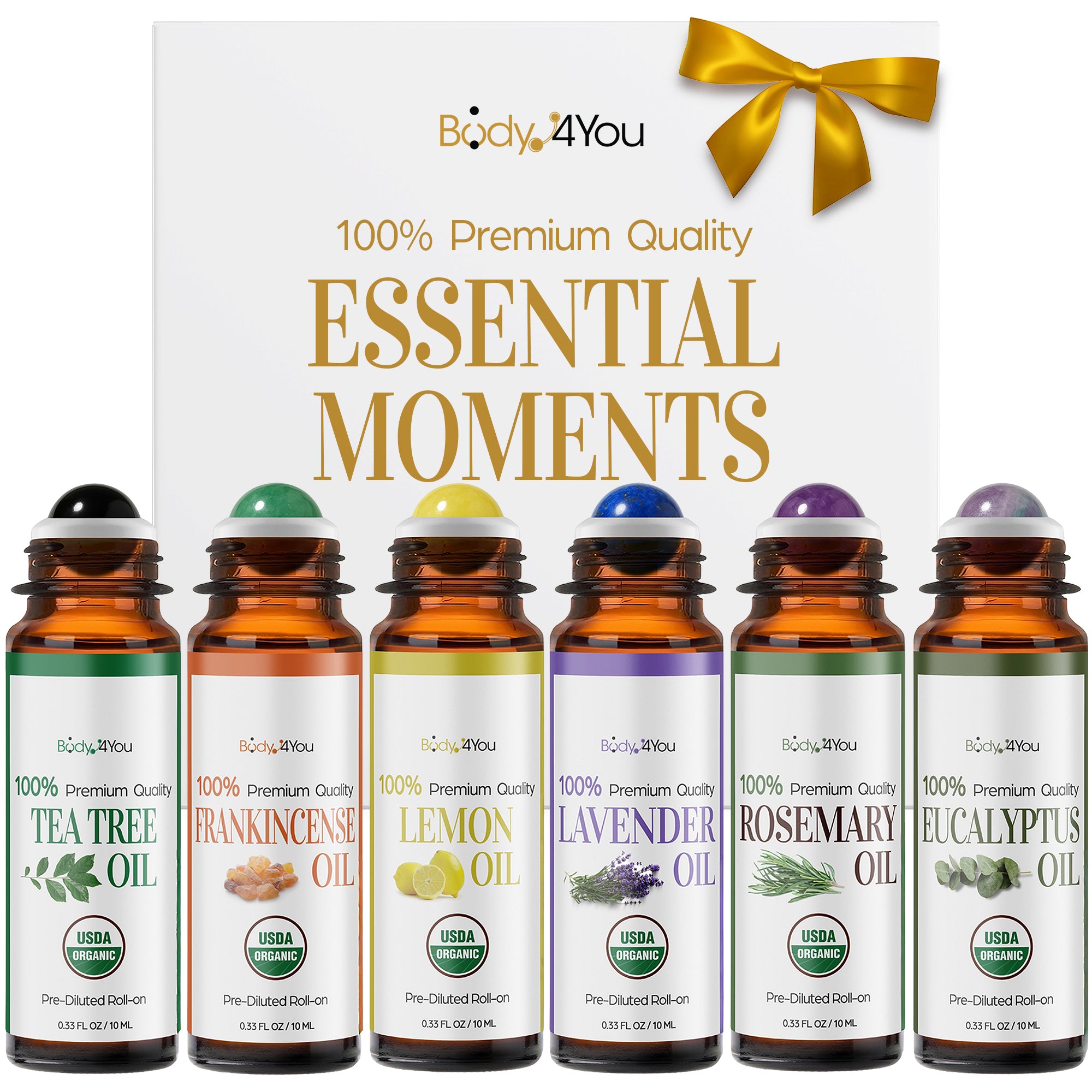 6PC Essential Oils Gift Set - Pure 100% USDA Organic (Copy)