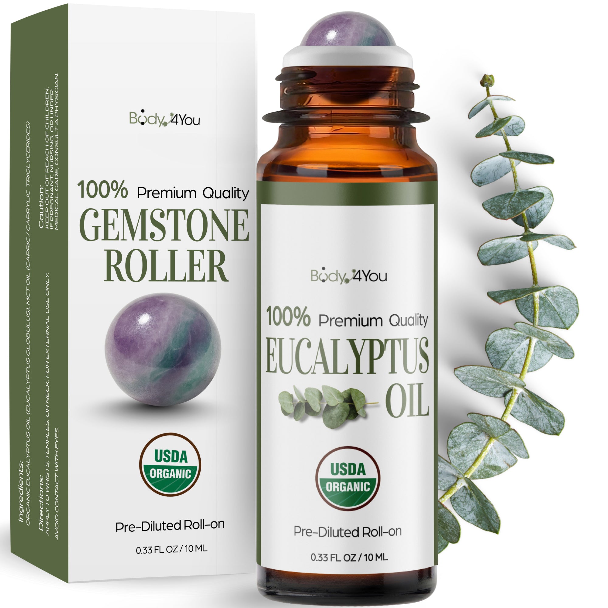 Essential Oil Roll On - Pure 100% USDA Organic