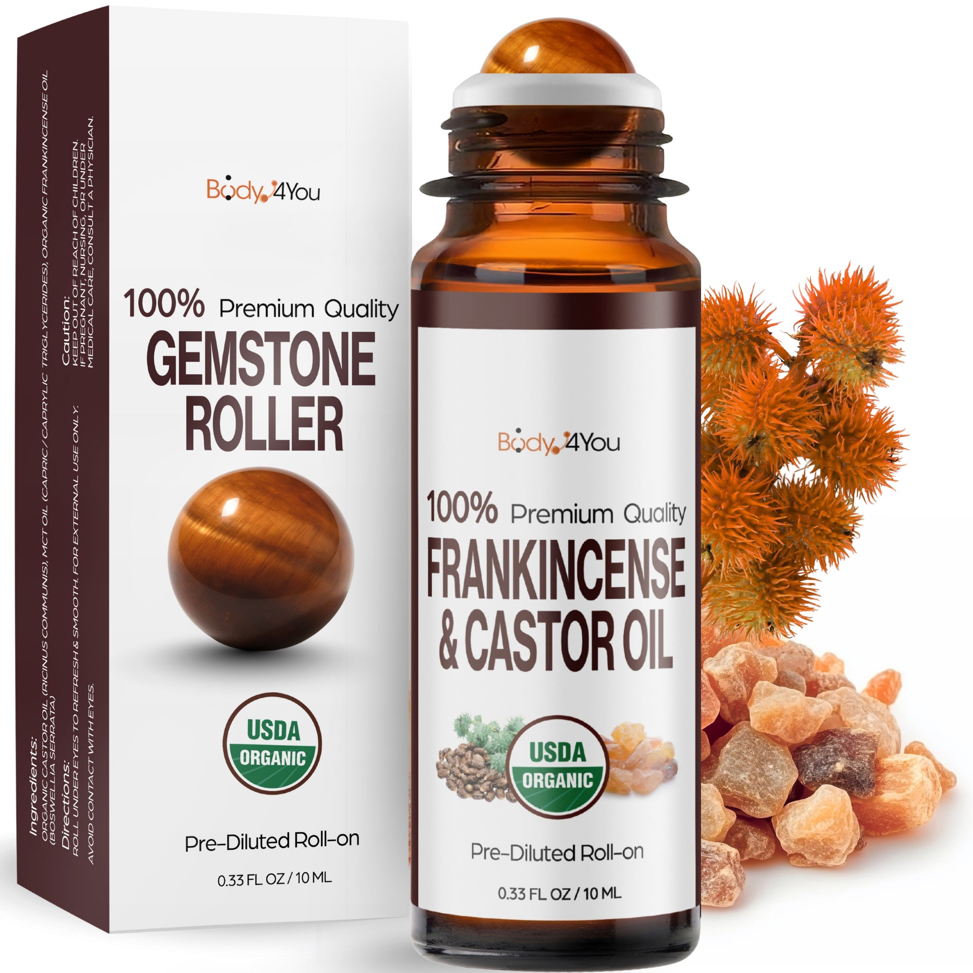 Essential Oil Roll On - Pure 100% USDA Organic
