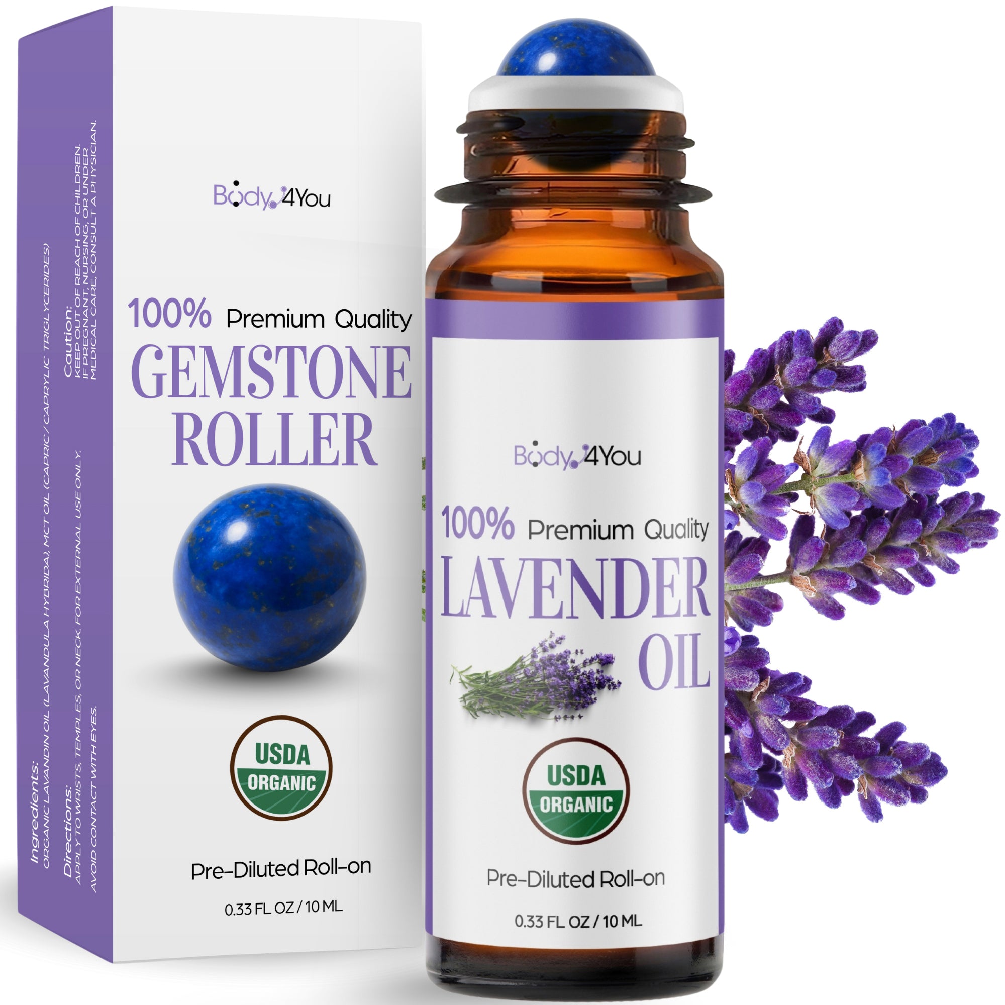 Essential Oil Roll On - Pure 100% USDA Organic
