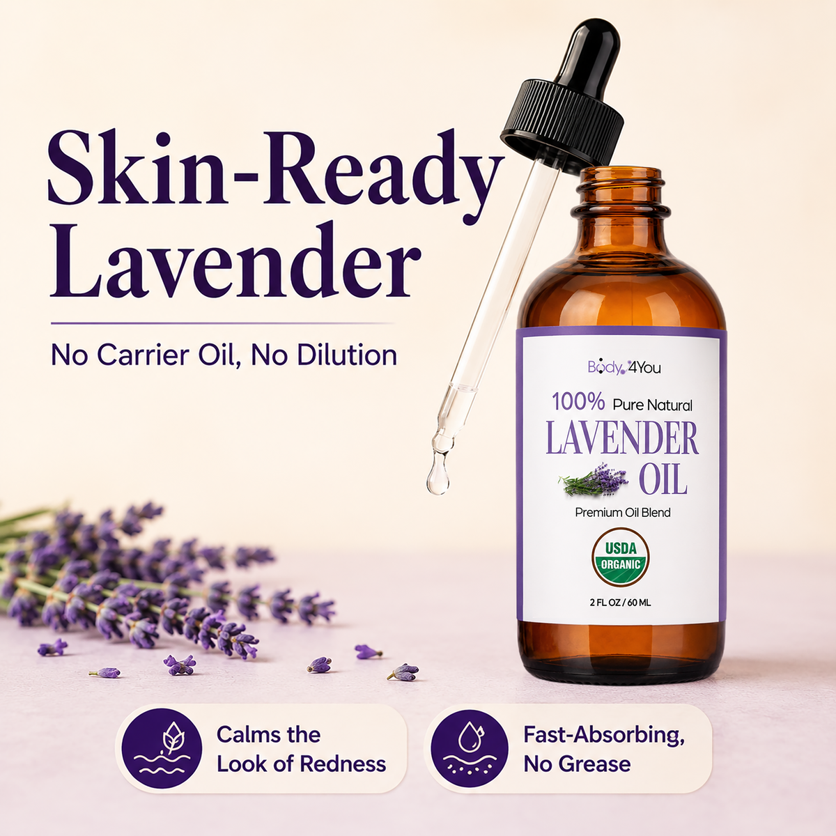 BodyJ4You Lavender Oil Pre-Diluted with MCT 2 Fl Oz product image 1