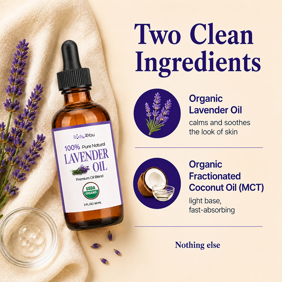 BodyJ4You Lavender Oil Pre-Diluted with MCT 2 Fl Oz product image 2