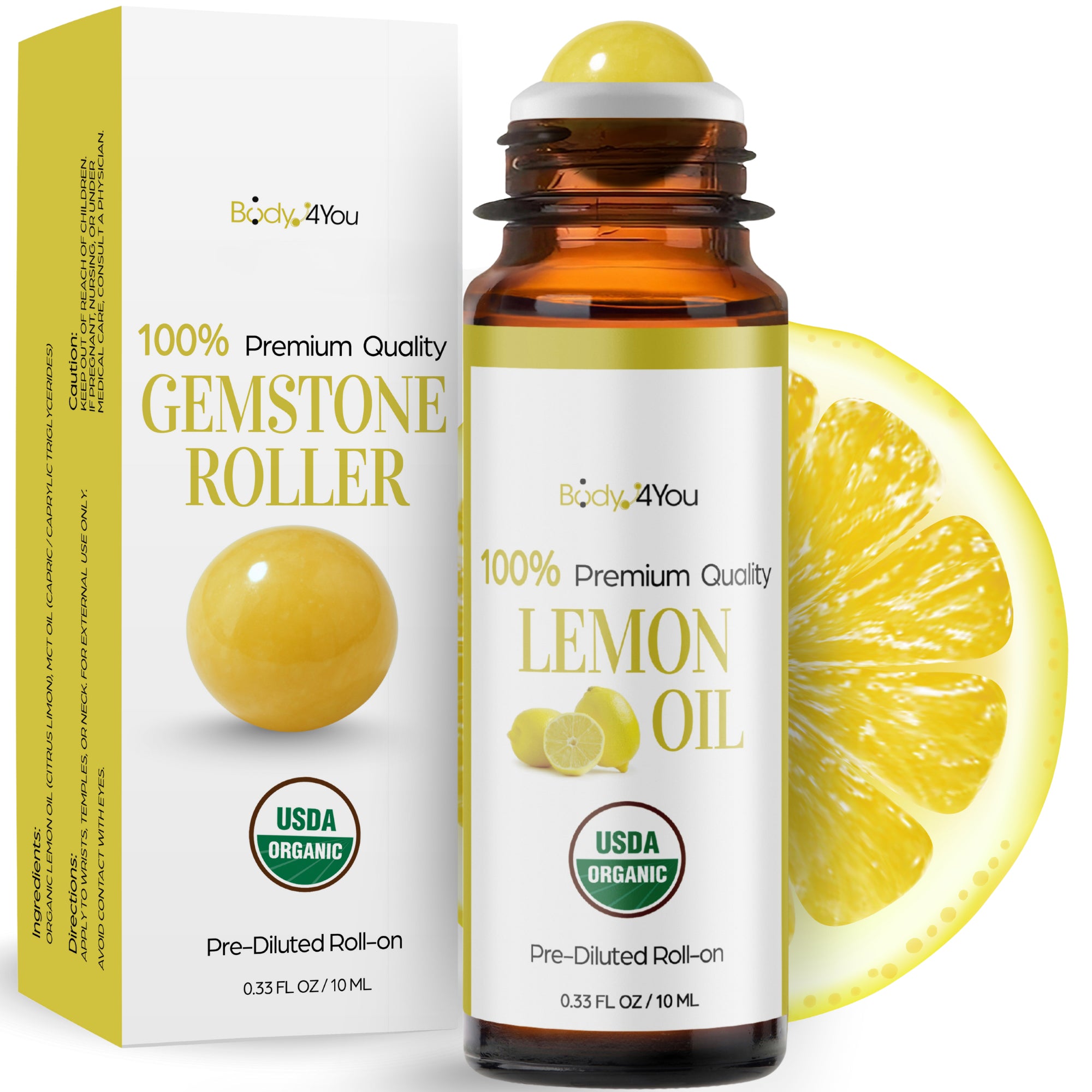 Essential Oil Roll On - Pure 100% USDA Organic