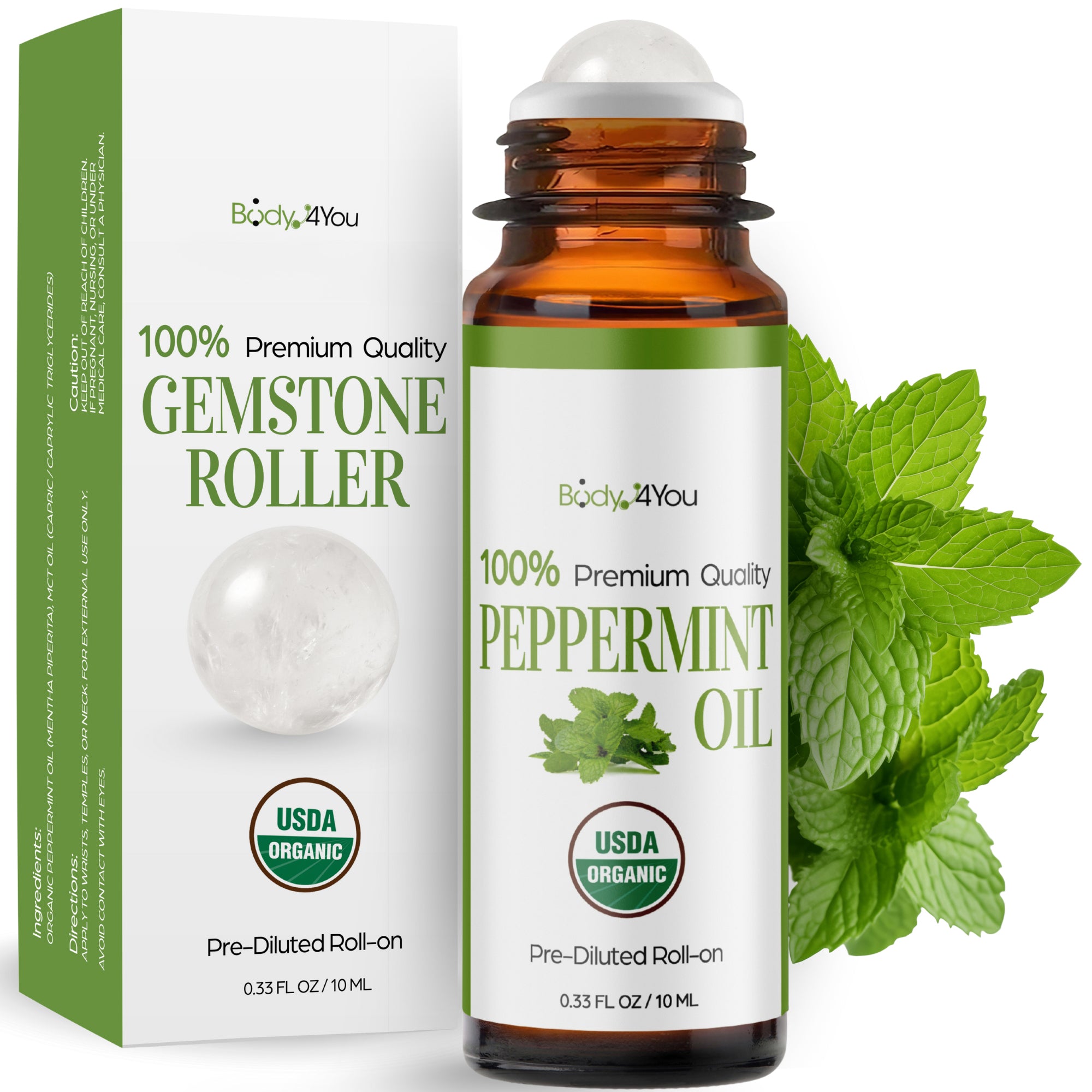 Essential Oil Roll On - Pure 100% USDA Organic