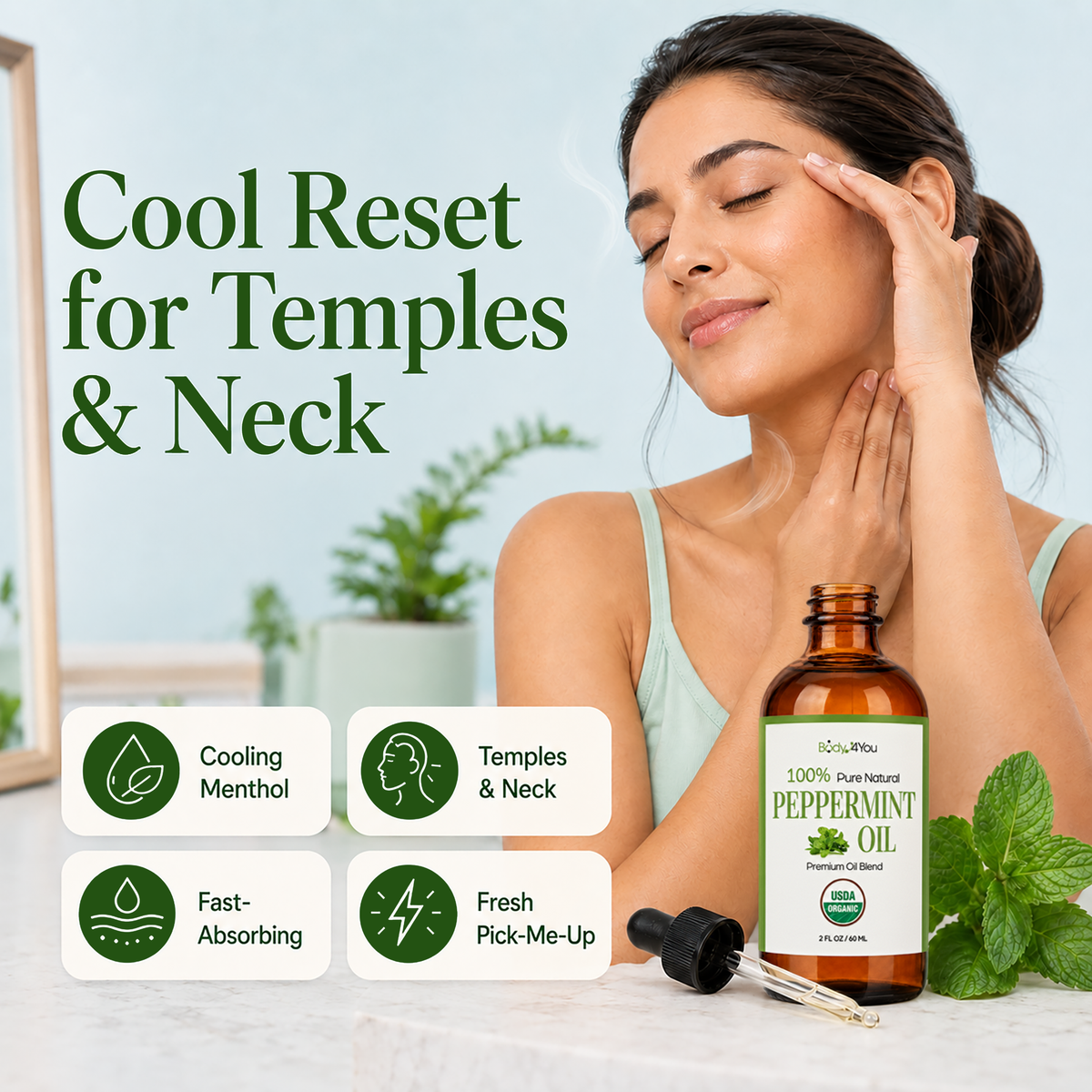 BodyJ4You Peppermint Oil Pre-Diluted with MCT 2 Fl Oz product image 3