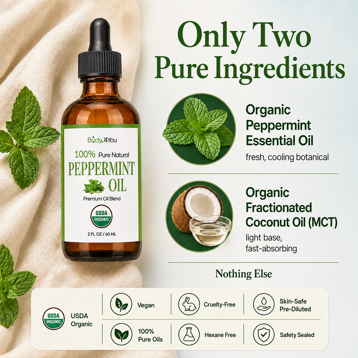 BodyJ4You Peppermint Oil Pre-Diluted with MCT 2 Fl Oz product image 7
