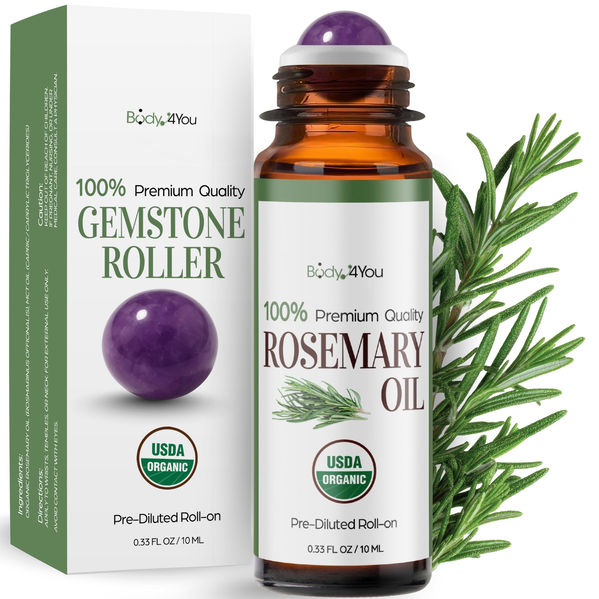 Essential Oil Roll On - Pure 100% USDA Organic