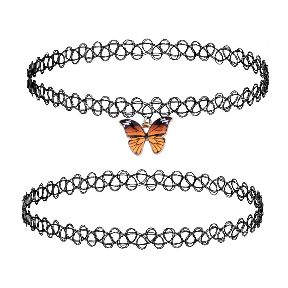 BodyJ4You 2PC Tattoo Choker Necklace Set - Pendant Styles image 1