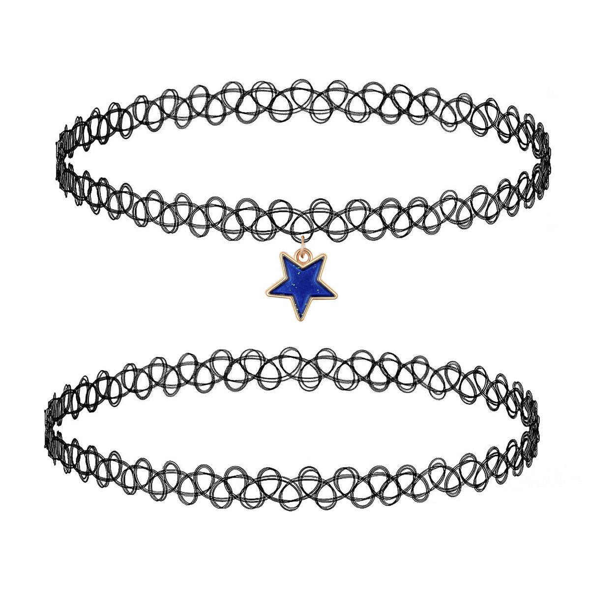 BodyJ4You 2PC Tattoo Choker Necklace Set - Pendant Styles NC4298.MAIN.jpg