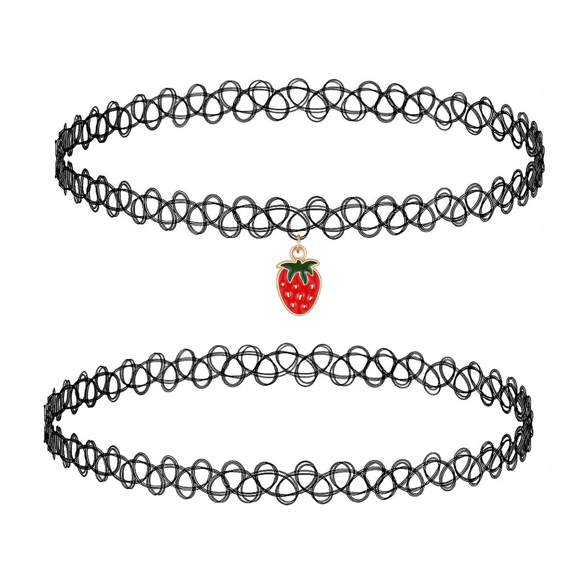 BodyJ4You 2PC Tattoo Choker Necklace Set - Pendant Styles NC4301.MAIN.jpg