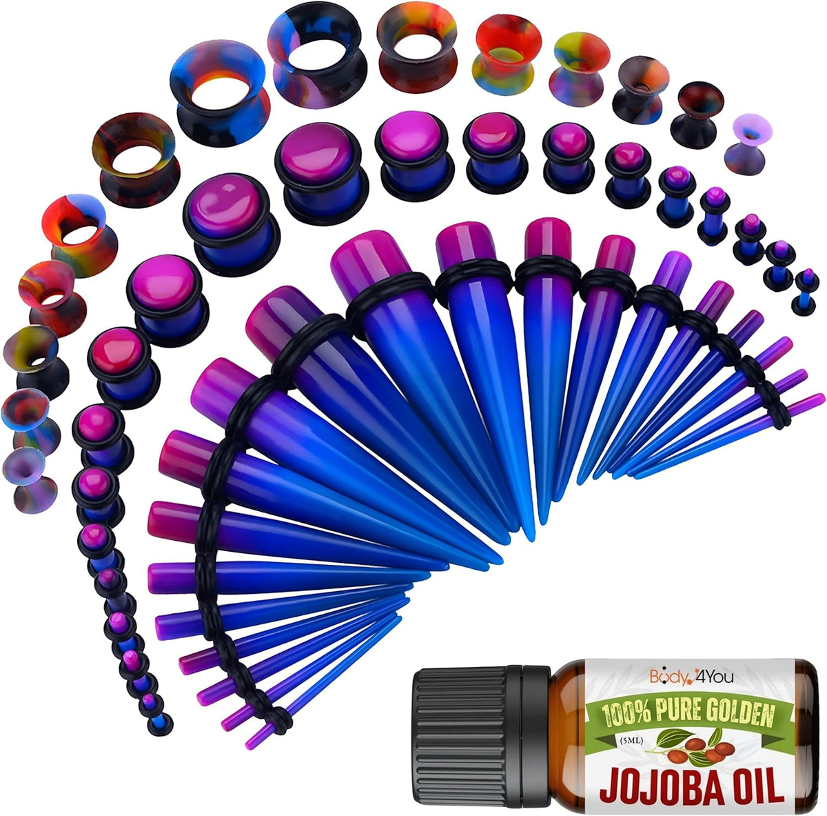 54PC Ear Stretching Kit (14G-12 mm) + Jojoba Oil GK0875.MAIN.jpg