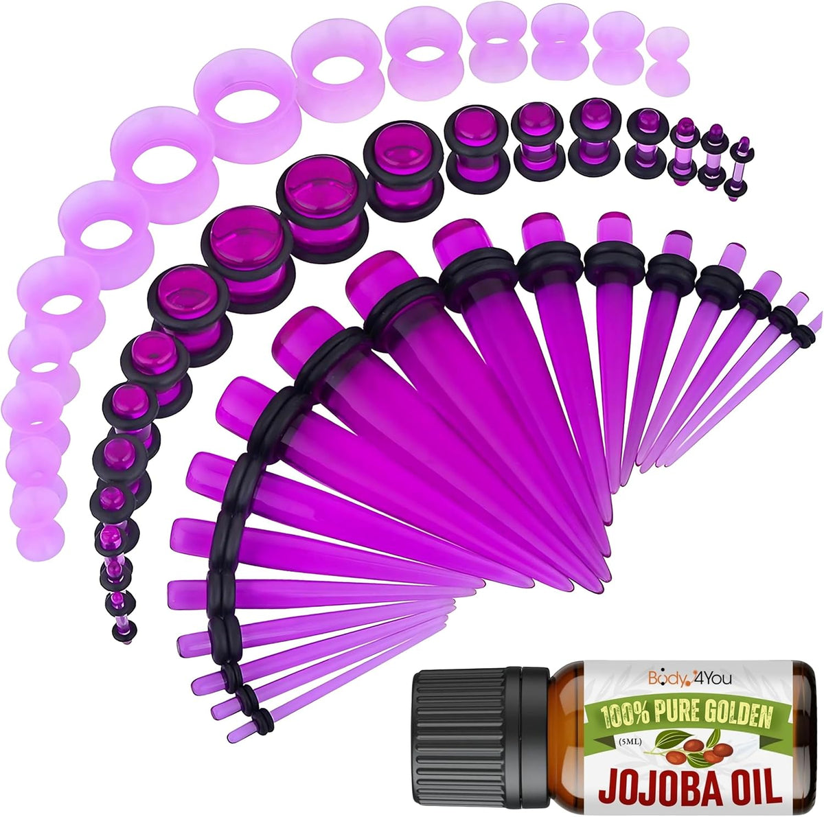 54PC Ear Stretching Kit (14G-12 mm) + Jojoba Oil GK0713.MAIN.jpg